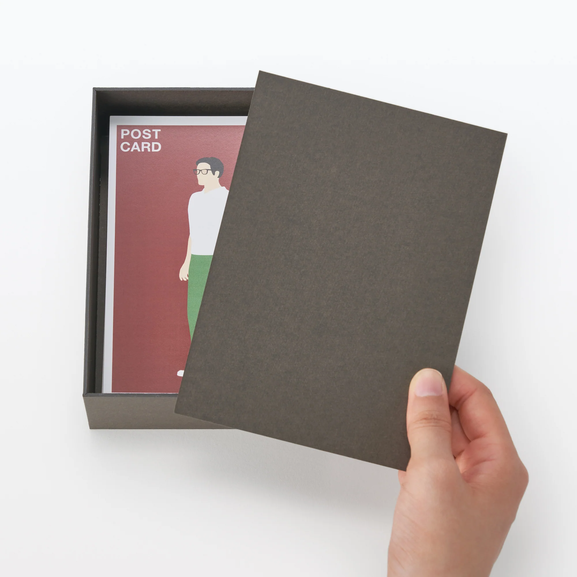 2-in-1 Photo Frame & Postcard Case - Dark Gray - Image 2