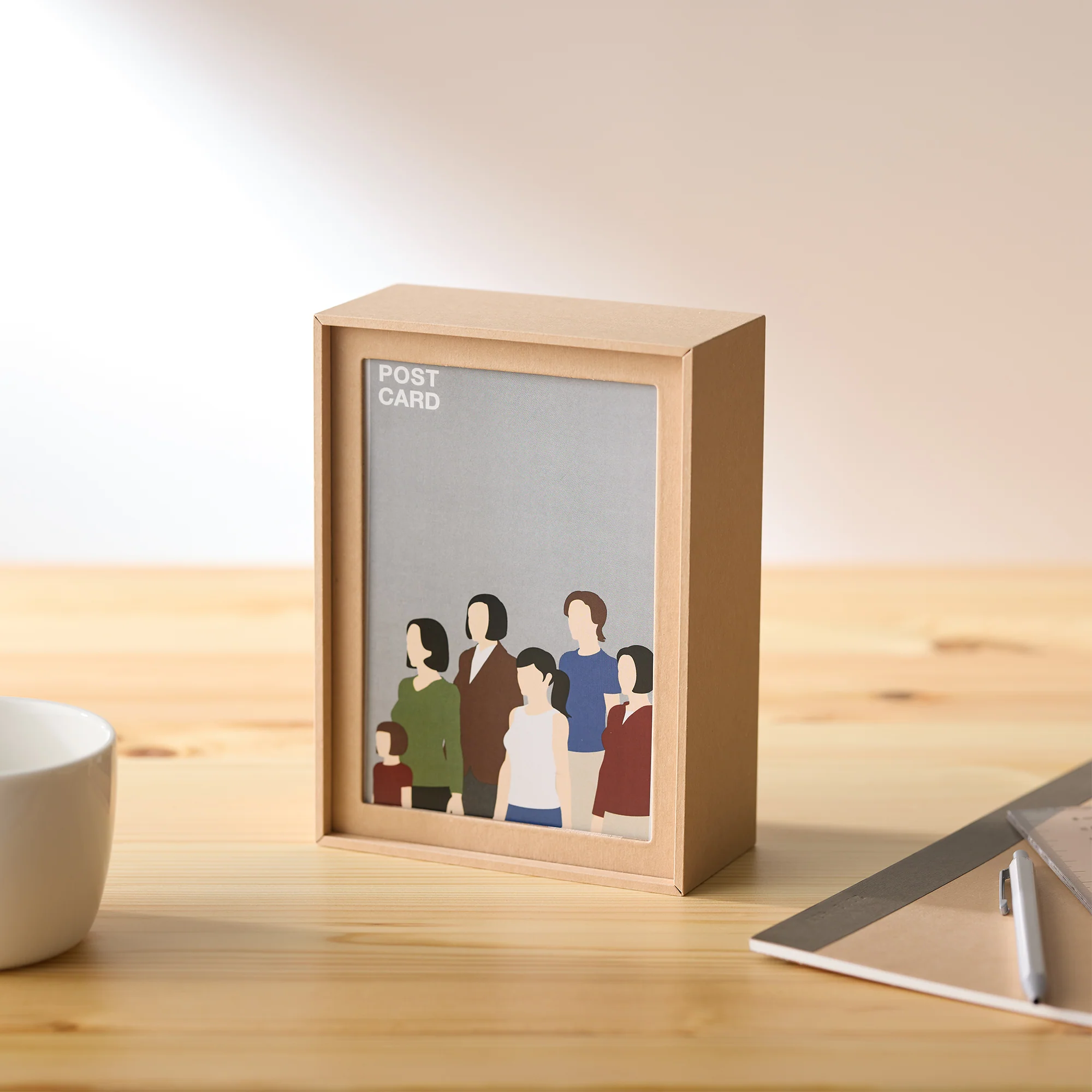 2-in-1 Photo Frame & Postcard Case - Dark Gray - Image 3