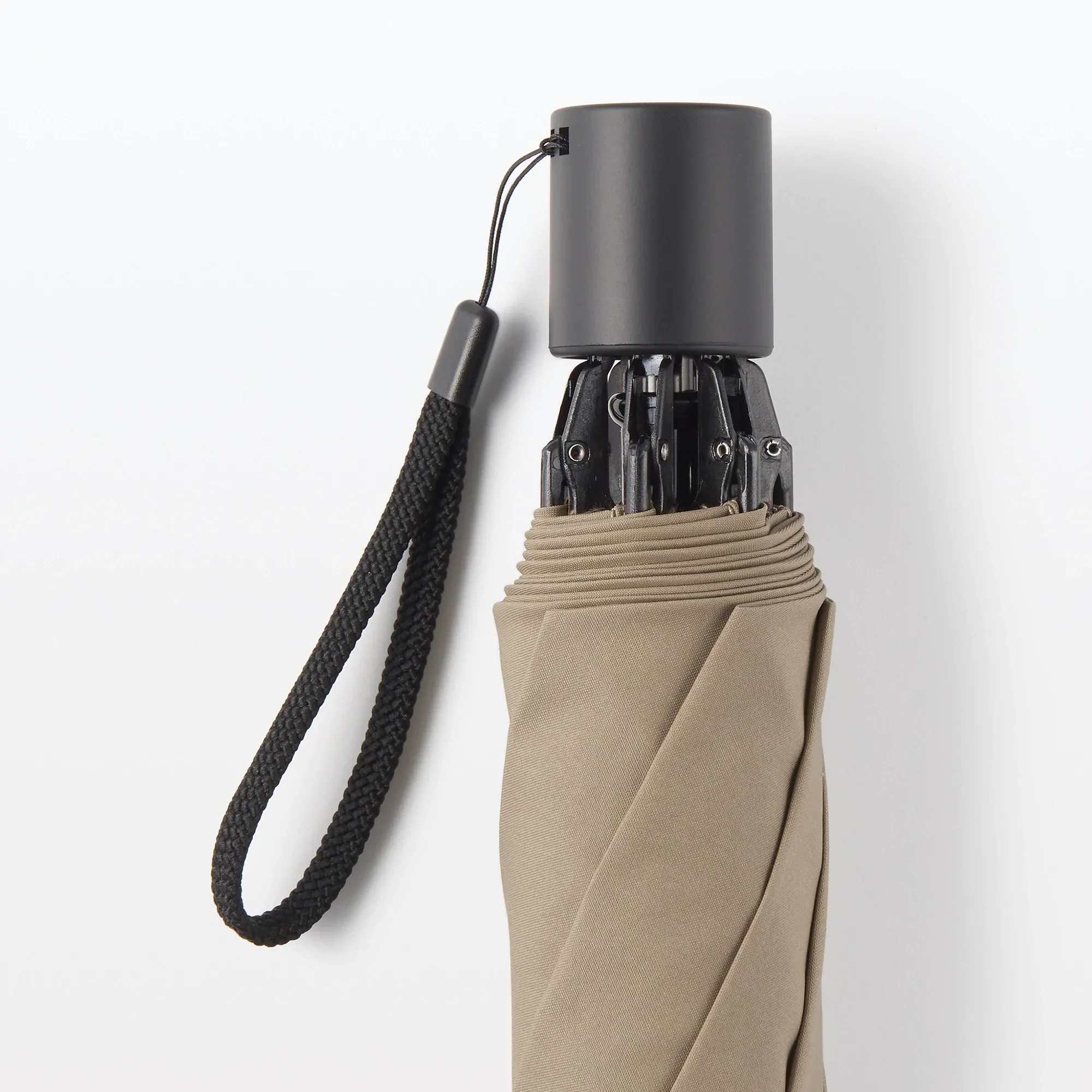 2 Way Foldable Umbrella Beige - Image 4
