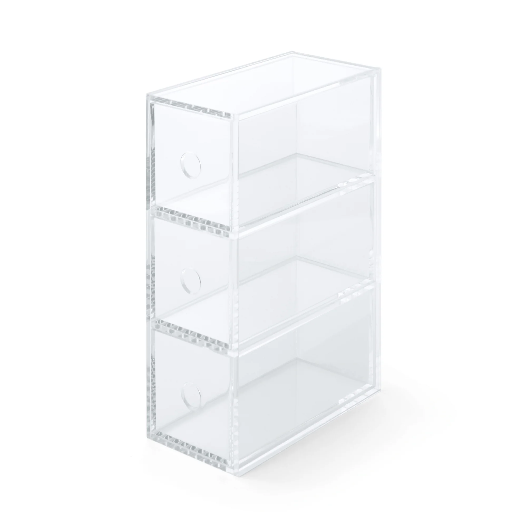 Acrylic Storage 3 Drawers Cubby