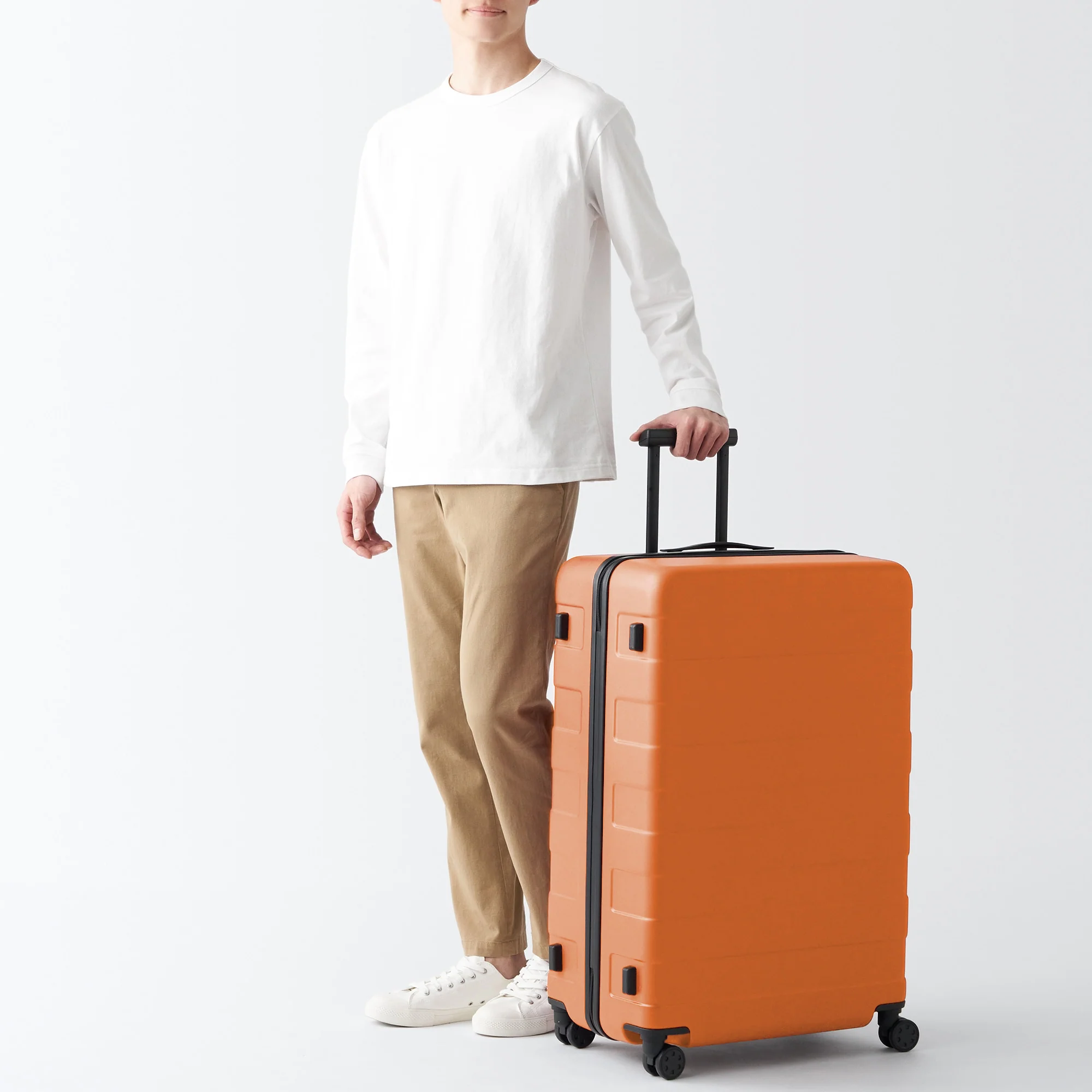 Adjustable Handle Hard Shell Suitcase 105L - Smoky Orange | Check-In - Image 7