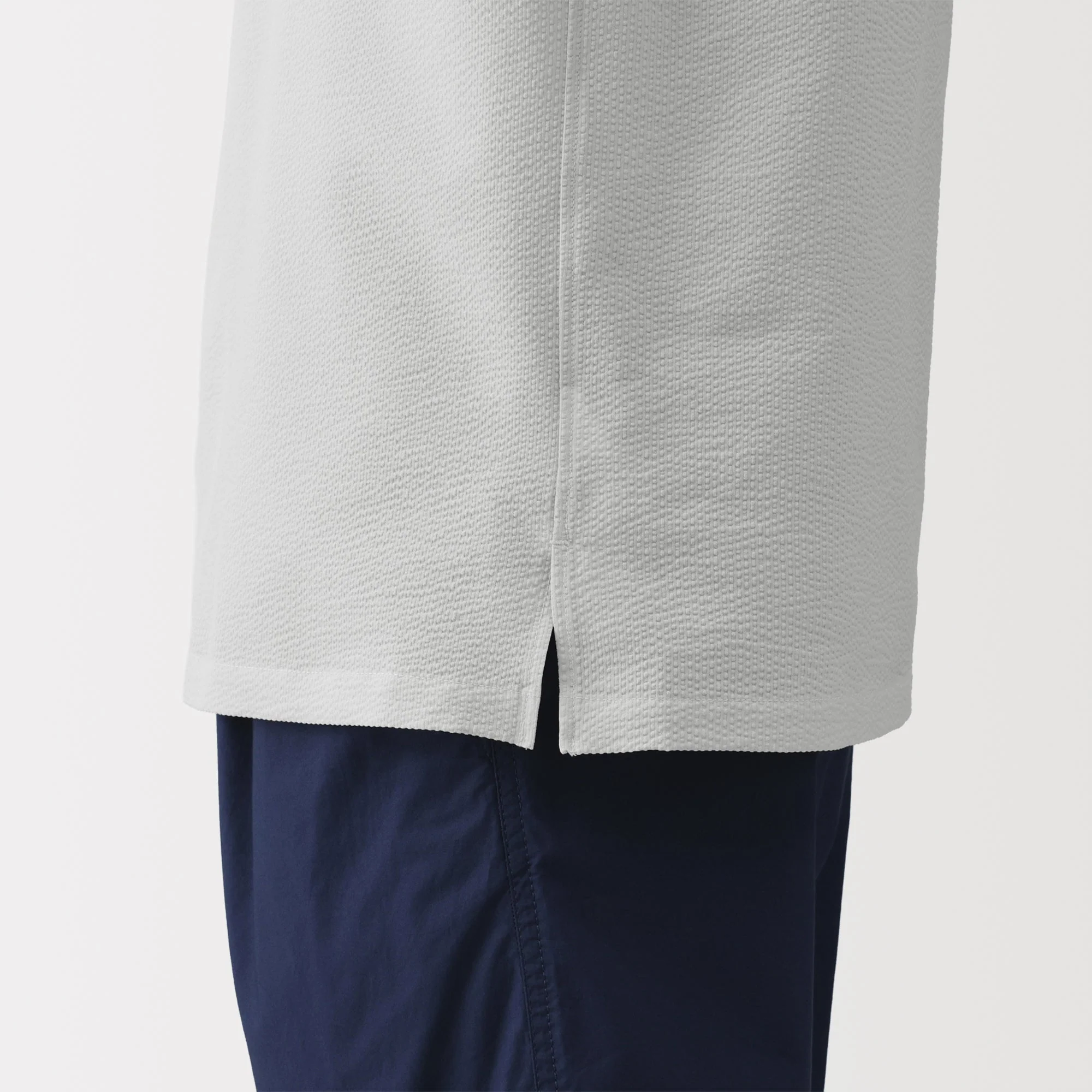 Breathable Seersucker Open Collar Shirt - Image 16