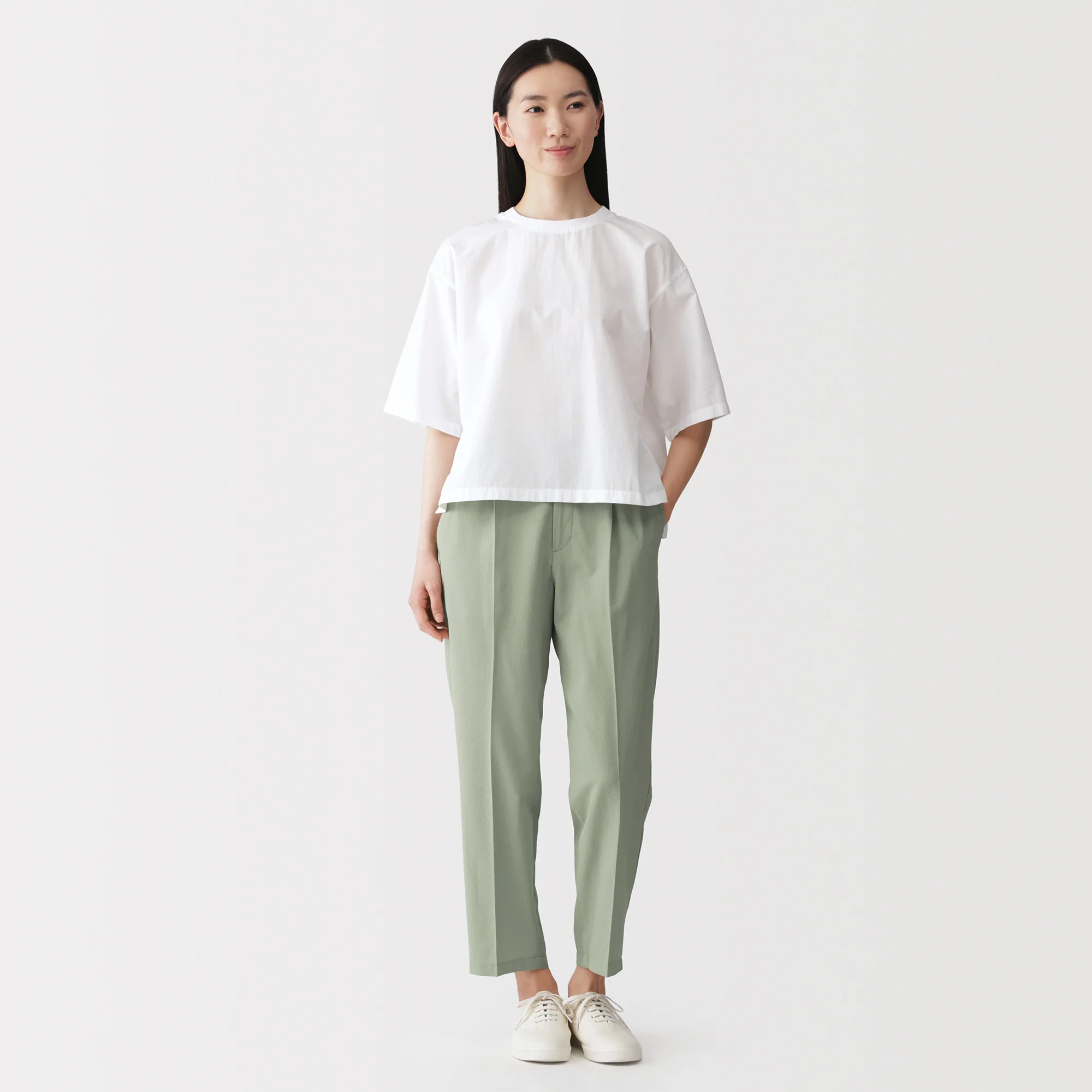 Breathable Seersucker Tapered Pants