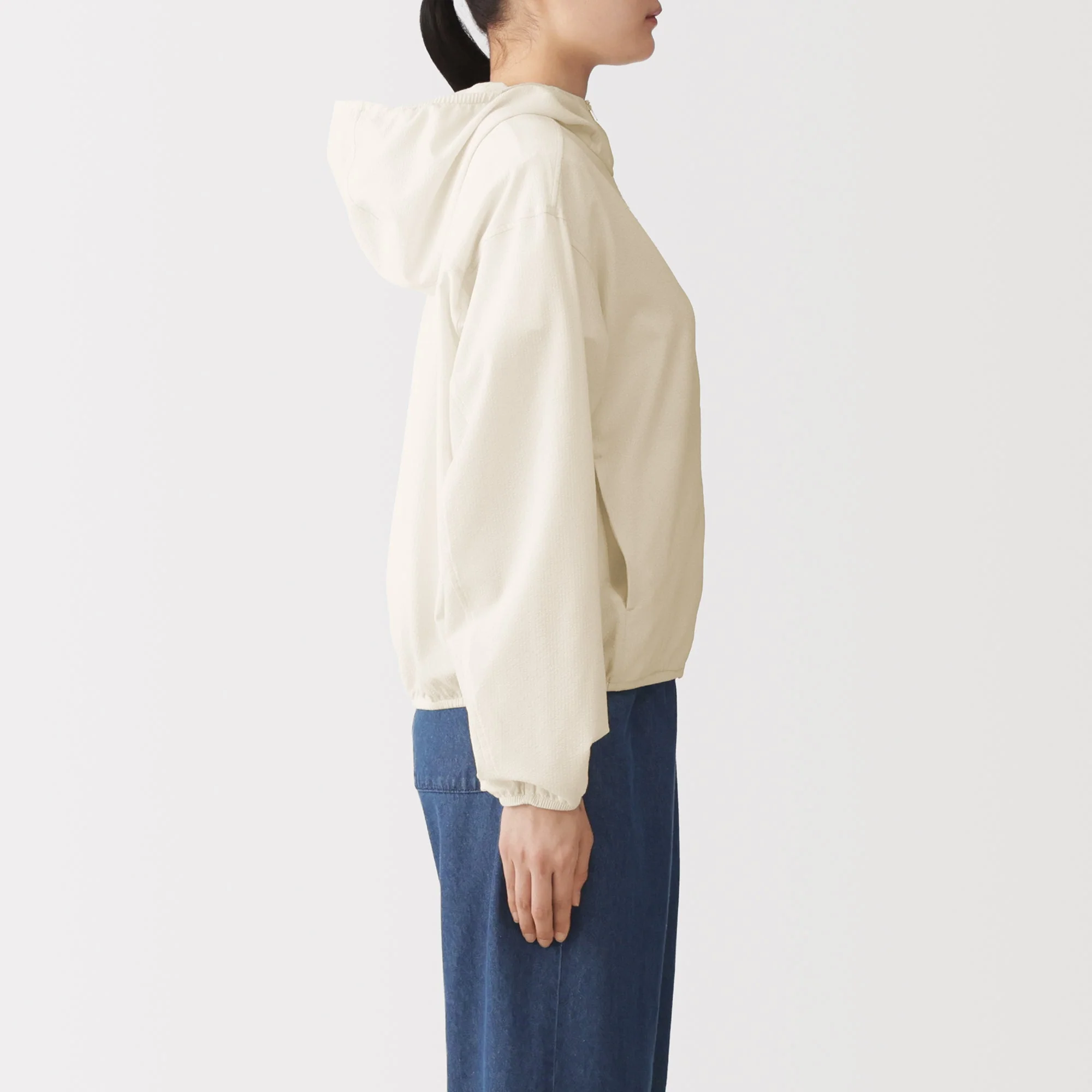 Breathable Seersucker Zip Hoodie - Image 5