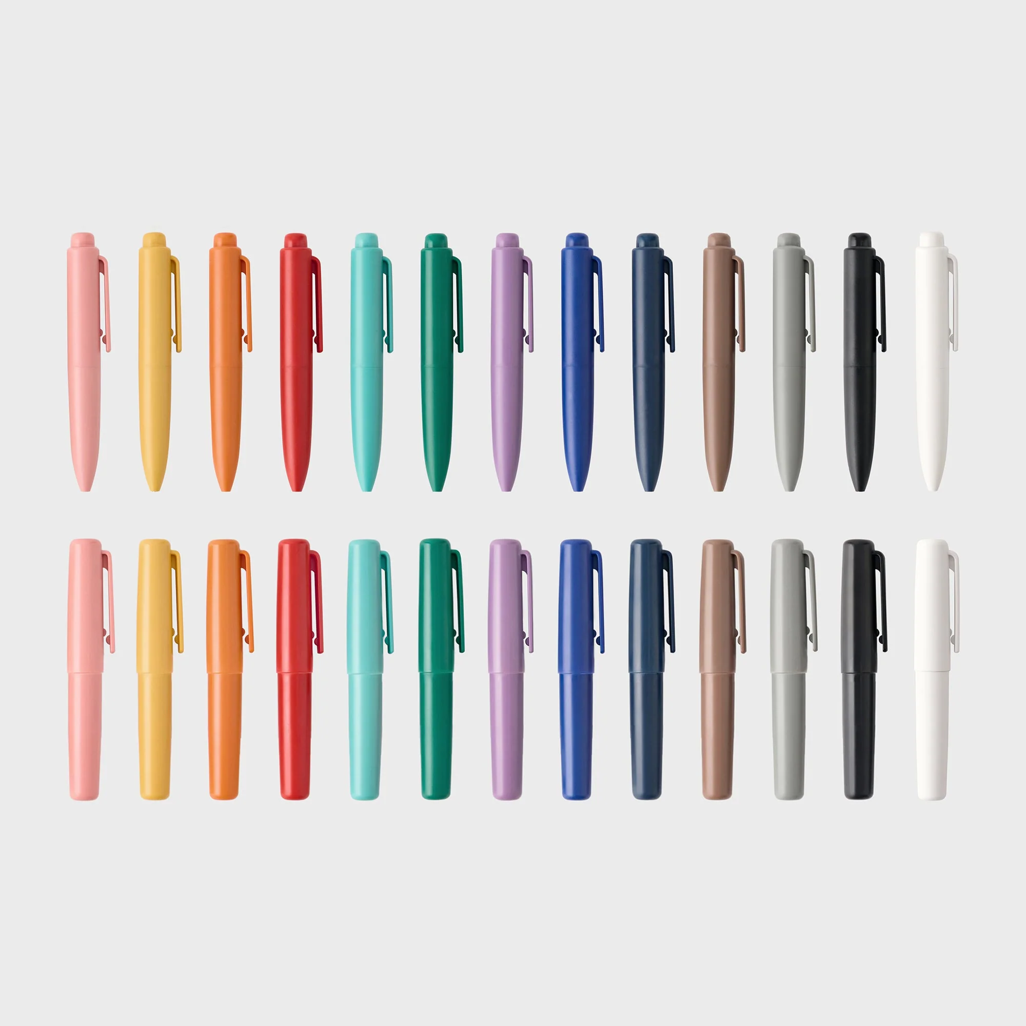 Compact Gel Ink Ballpoint Pen Knock Type 0.5 mm - Gray - Image 10