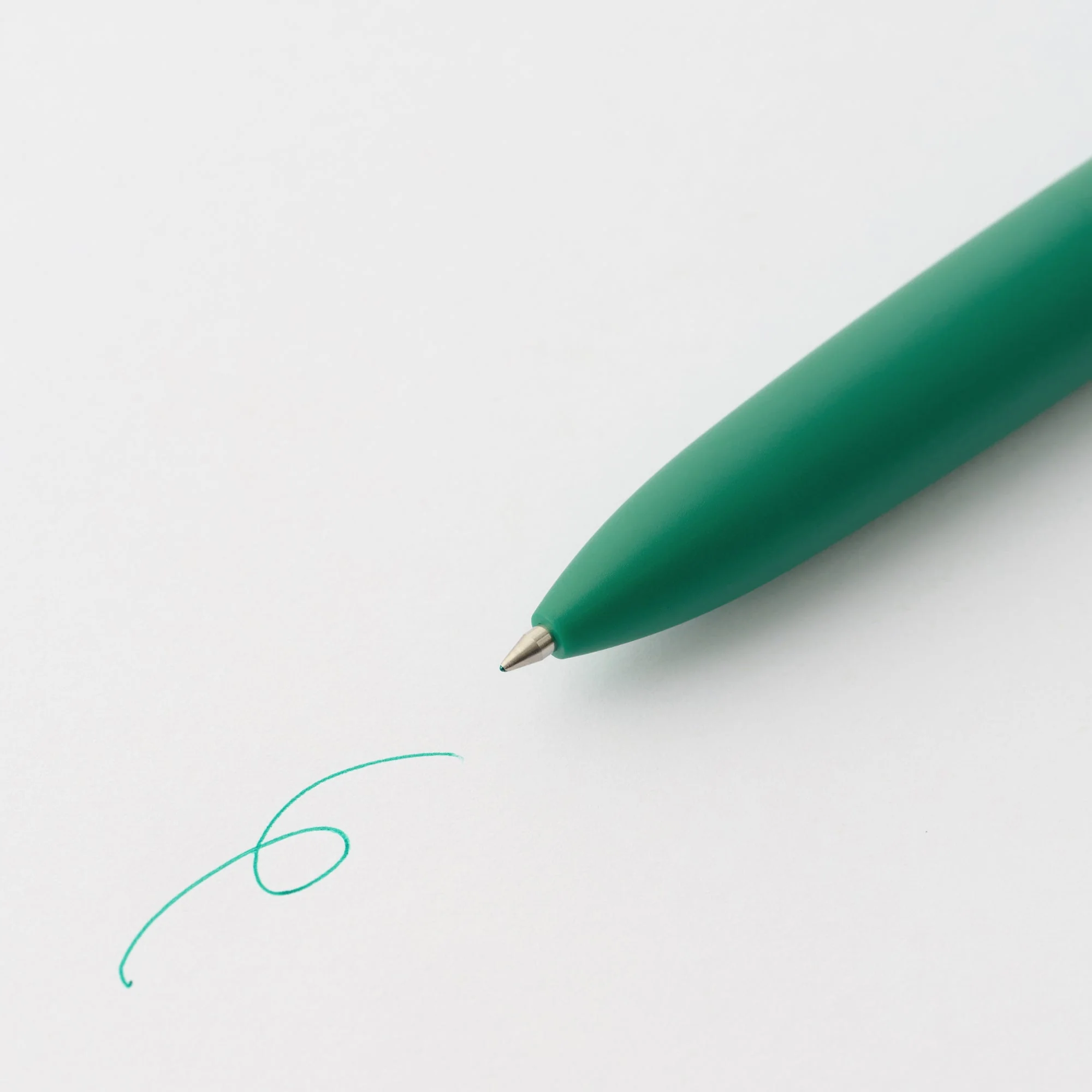 Compact Gel Ink Ballpoint Pen Knock Type 0.5 mm - Green - Image 2