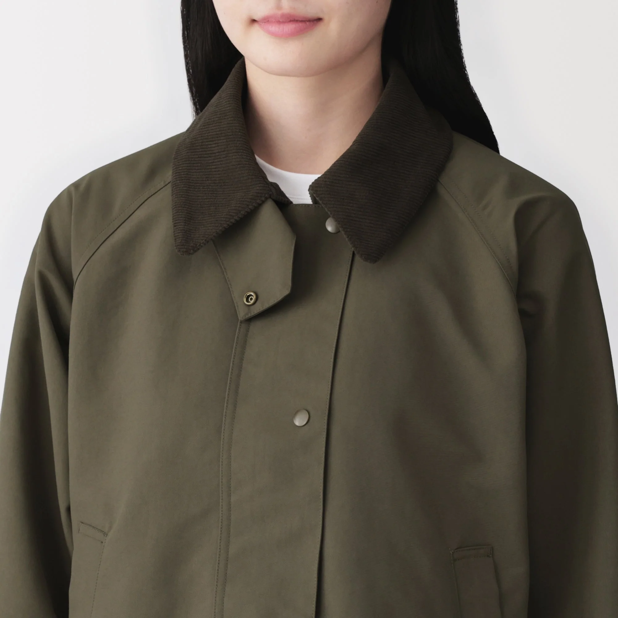 Corduroy Collar Short Blouson - Image 16