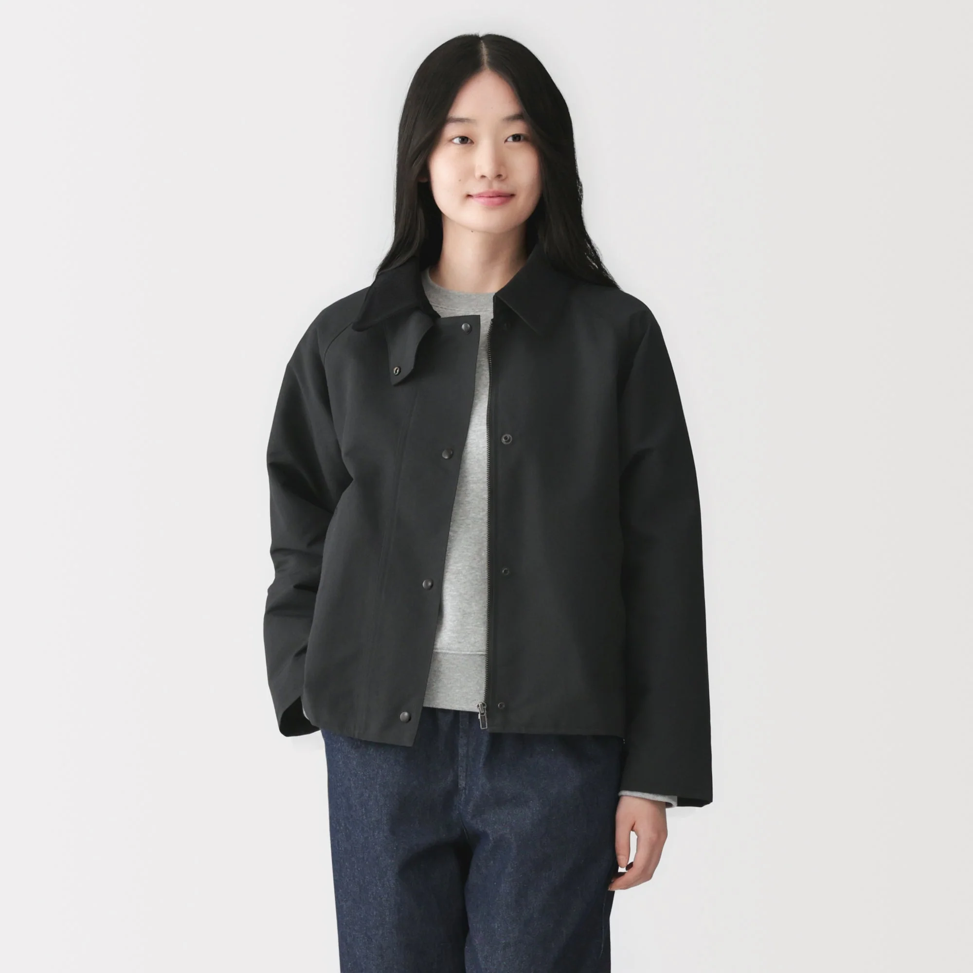 Corduroy Collar Short Blouson - Image 3