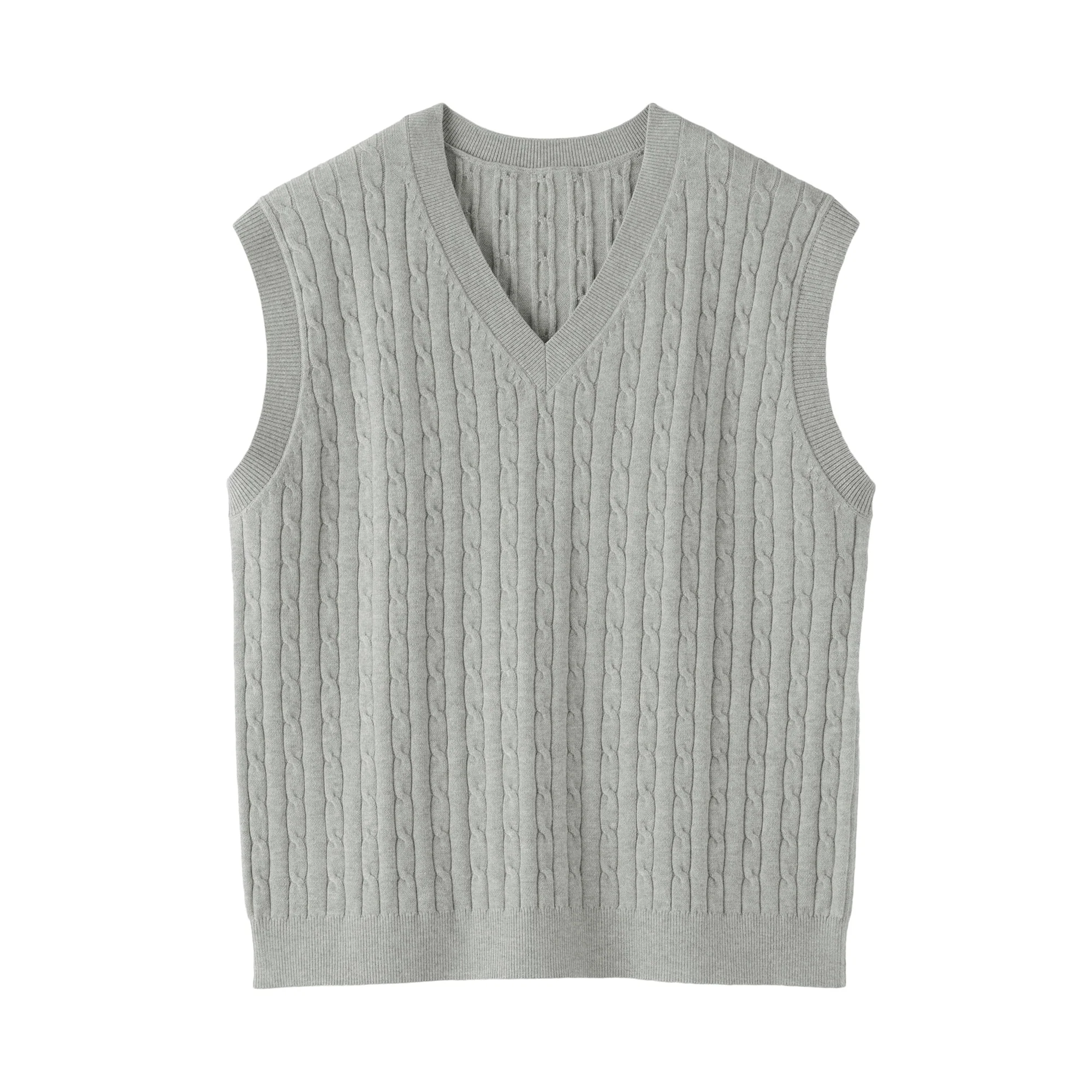 Cotton Blend Cable Vest - Image 9