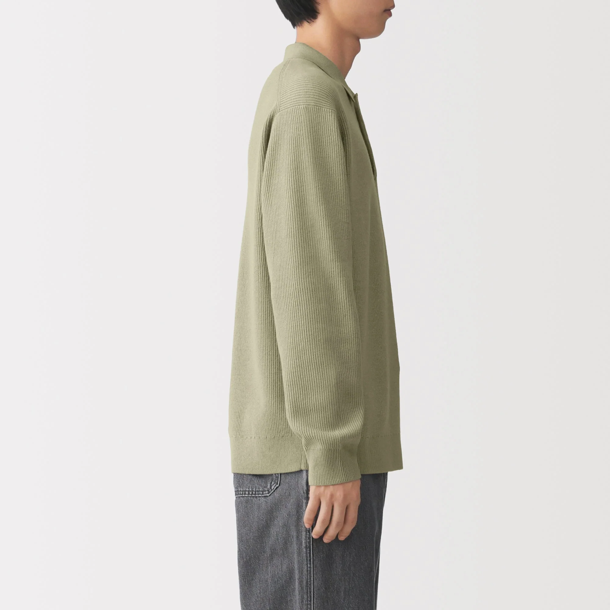 Cotton Blend Polo Sweater - Image 19