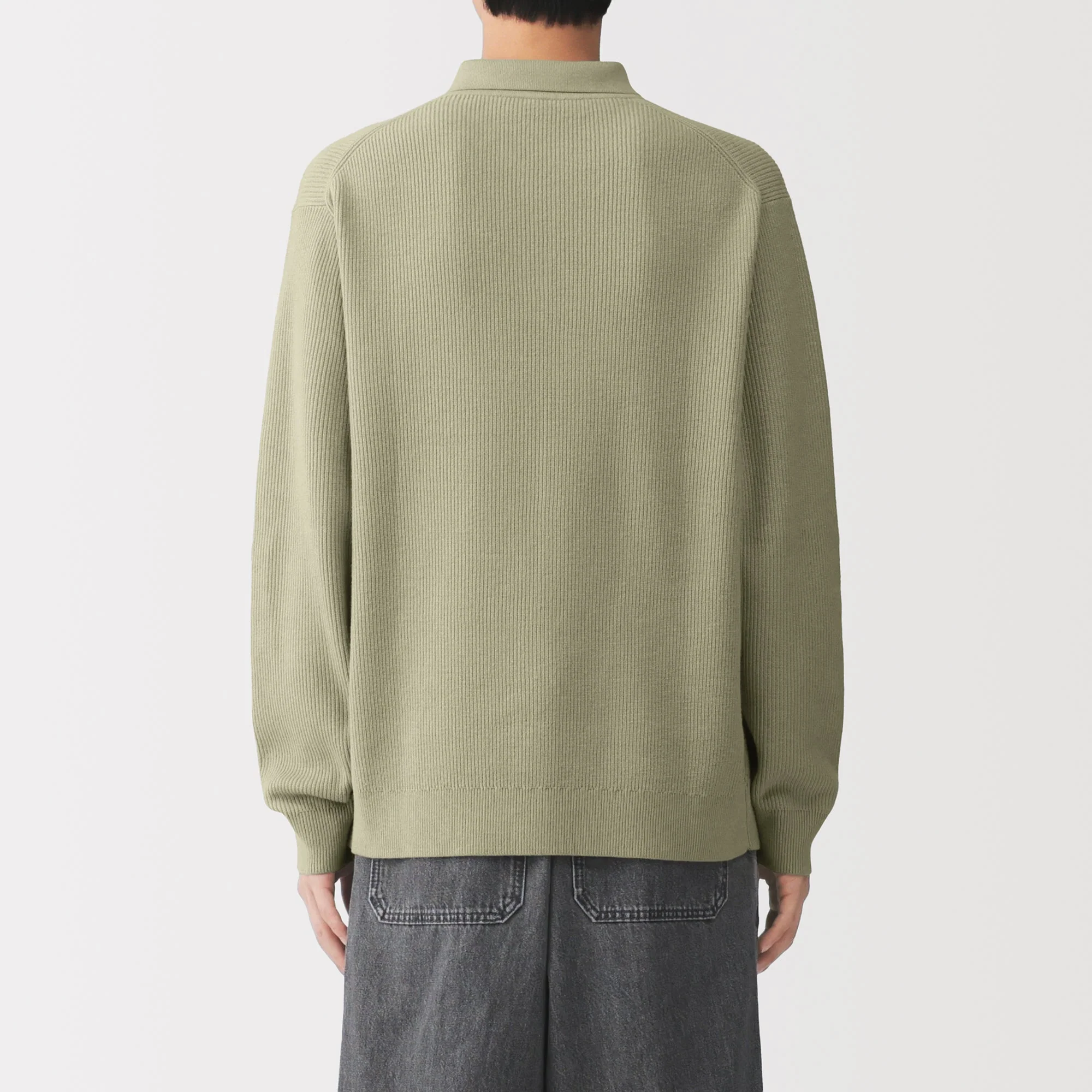 Cotton Blend Polo Sweater - Image 20