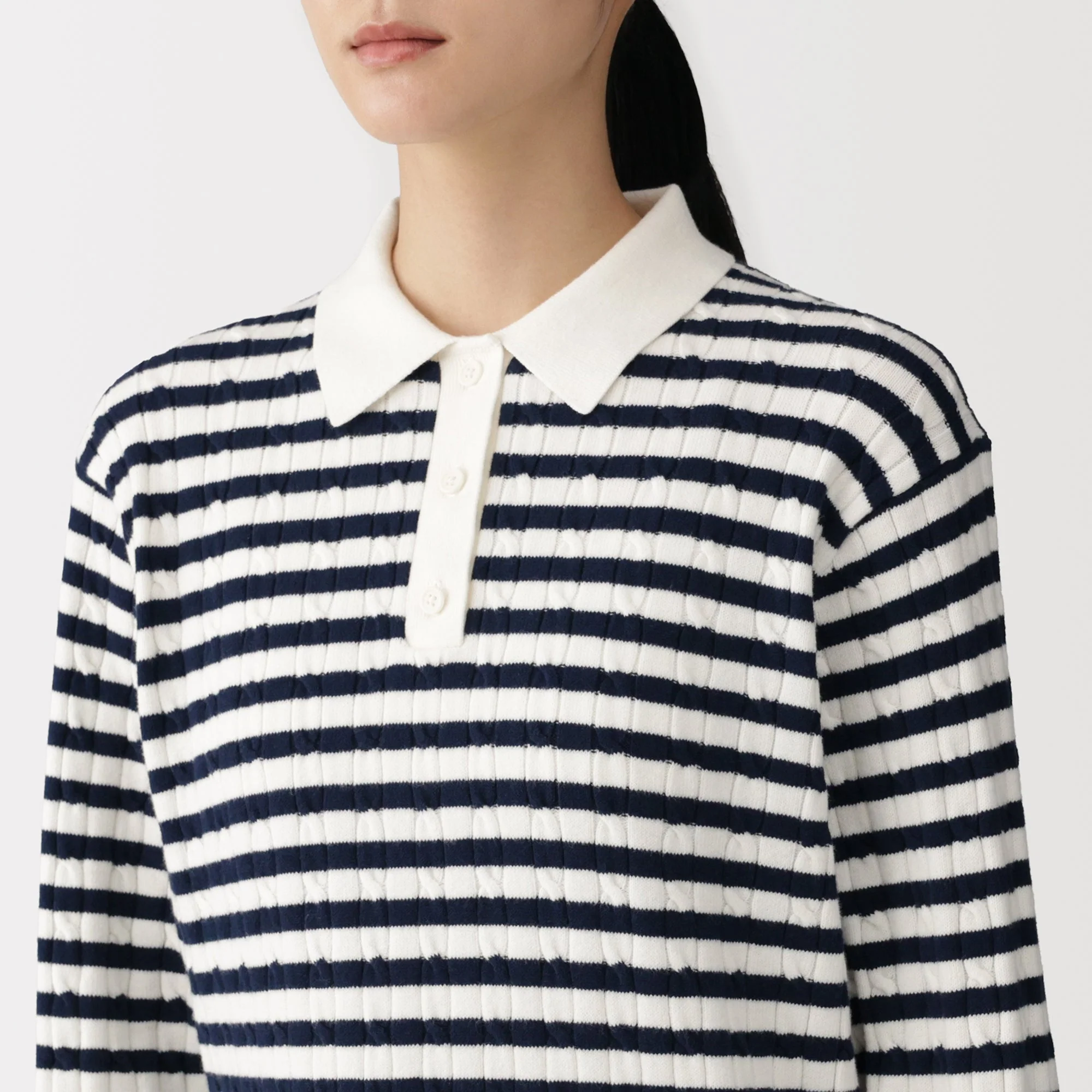 Cotton Blend Polo Sweater - Image 21
