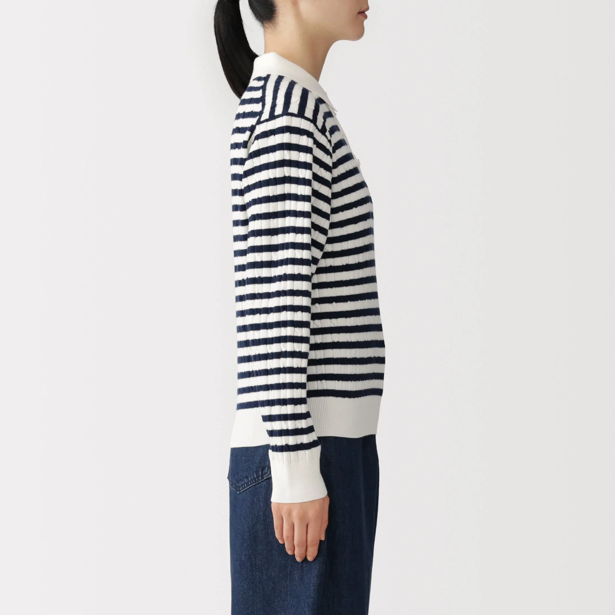 Cotton Blend Polo Sweater - Image 26