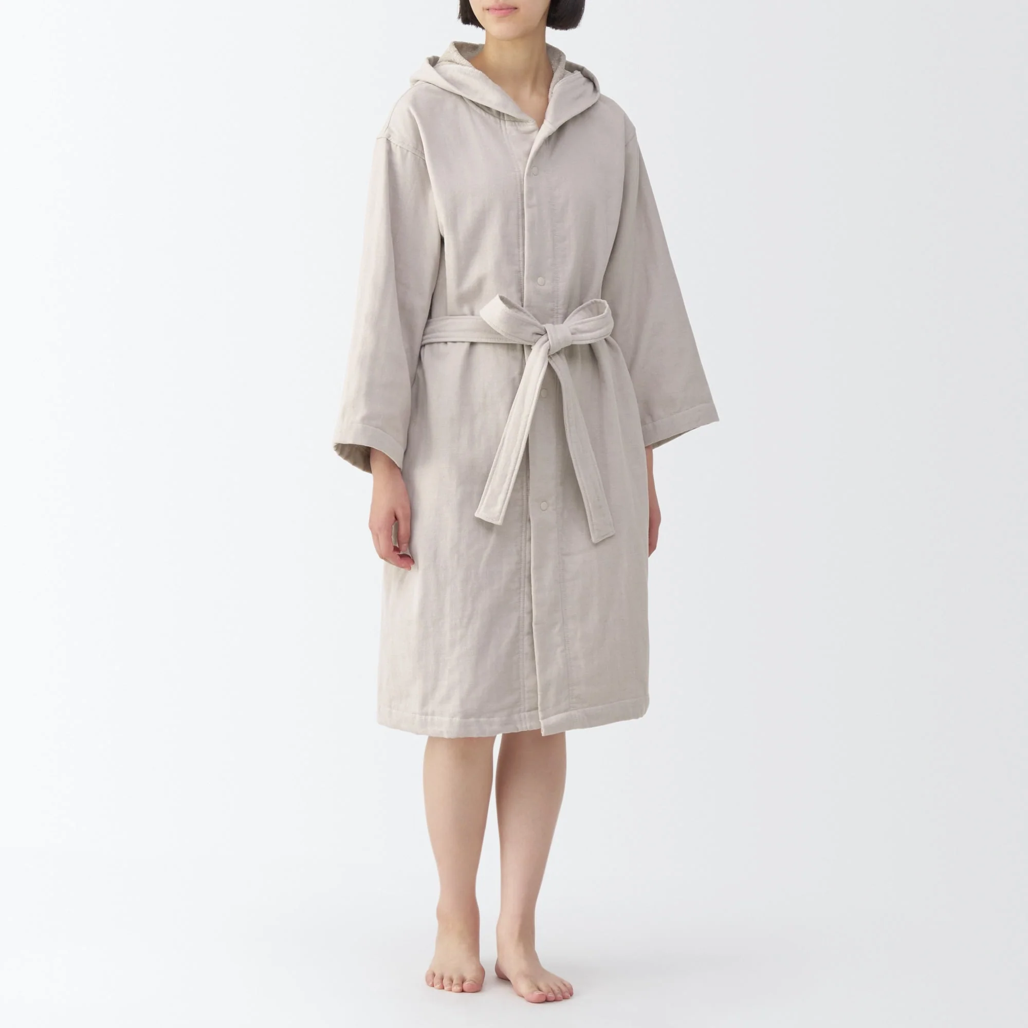 Cotton Gauze Pile Bathrobe - Image 12