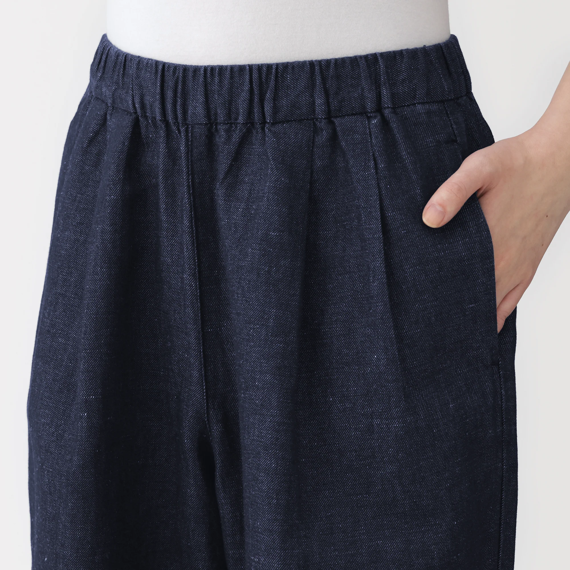 Cotton Linen Denim Easy Pants - Image 7