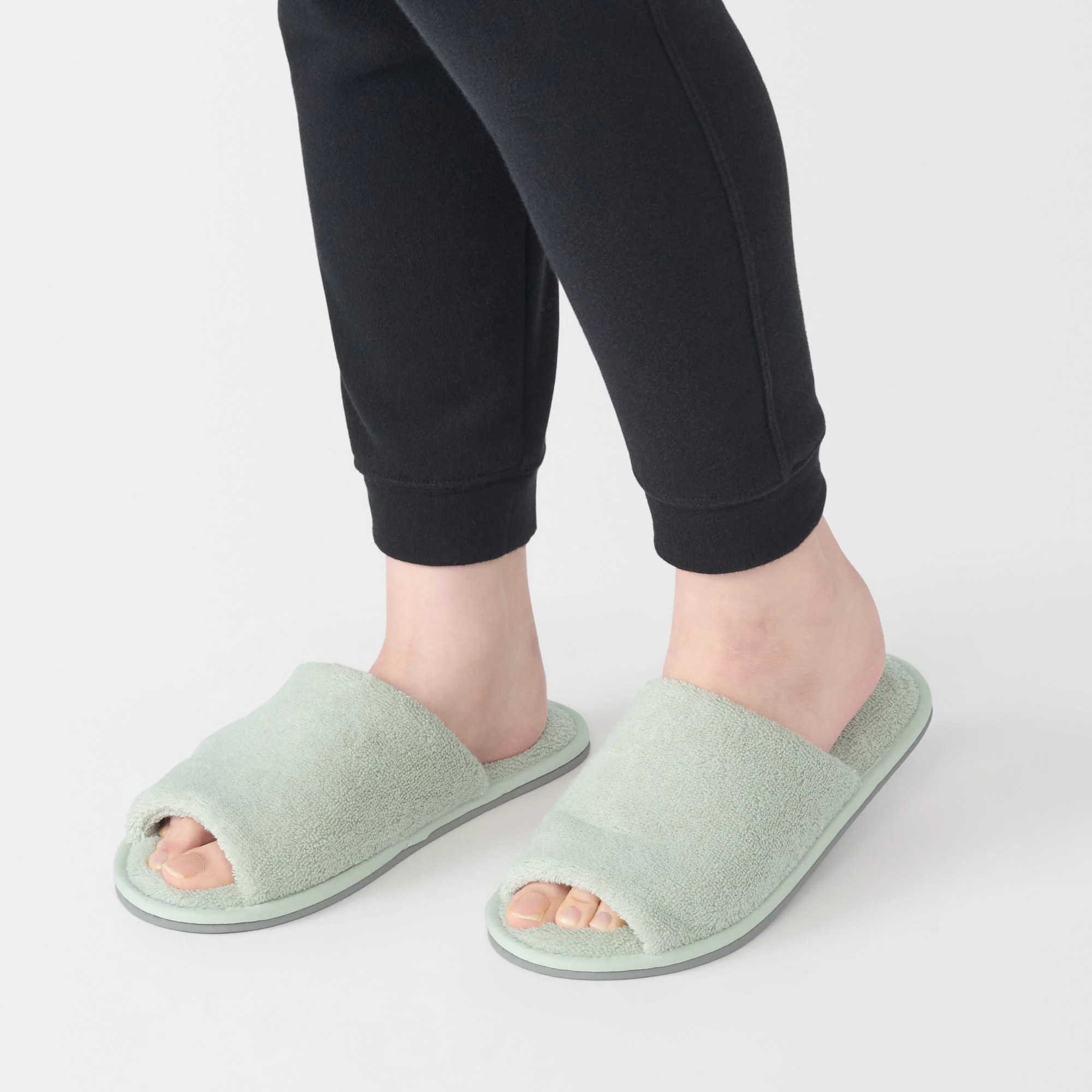 Cotton Pile Open Toe Slippers - Image 16