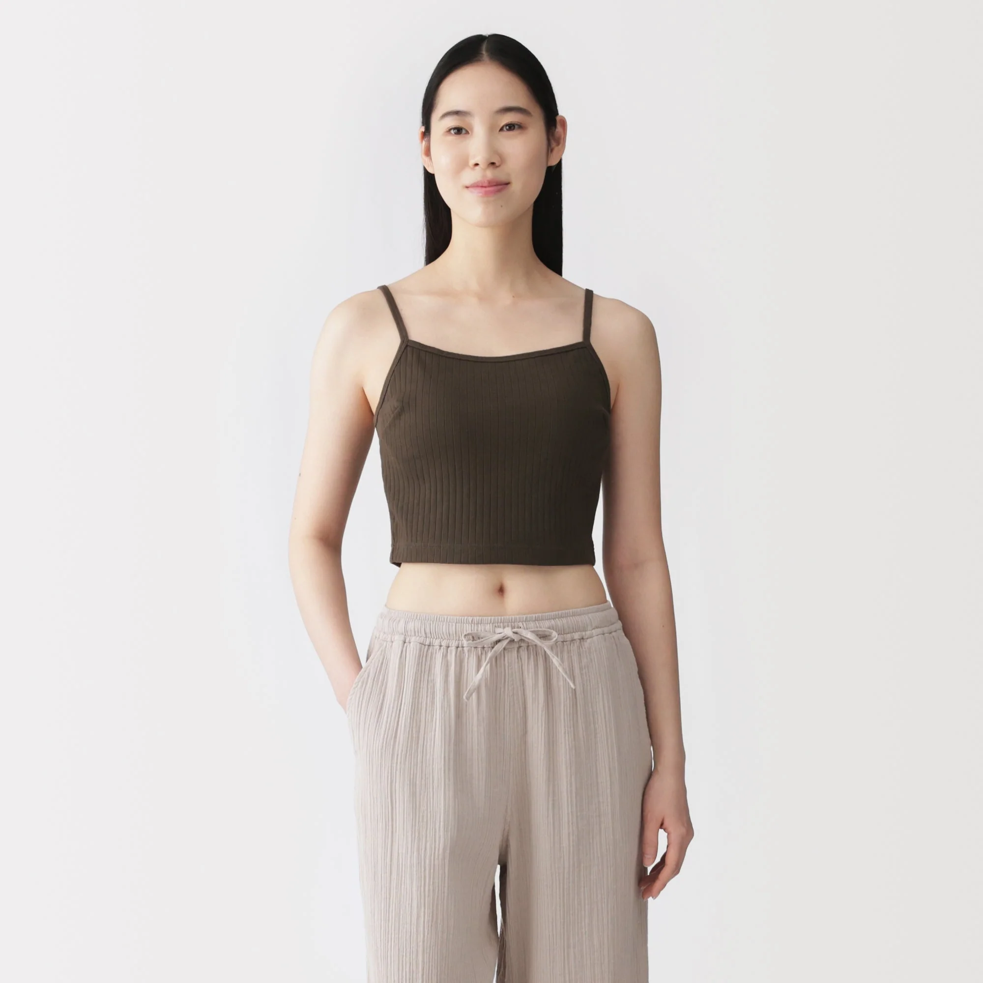 Cotton Rib Bra Camisole - Image 24