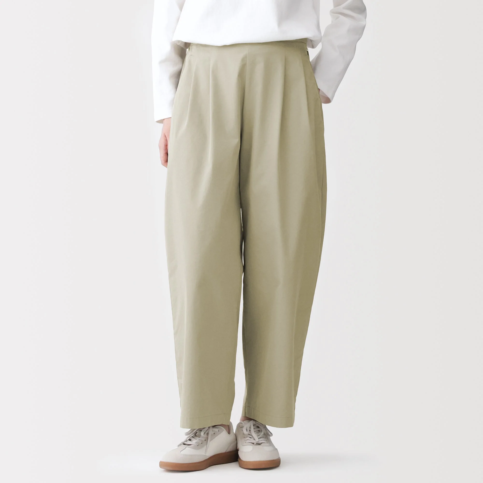 Cotton Twill Wide Tapered Pants - Image 12