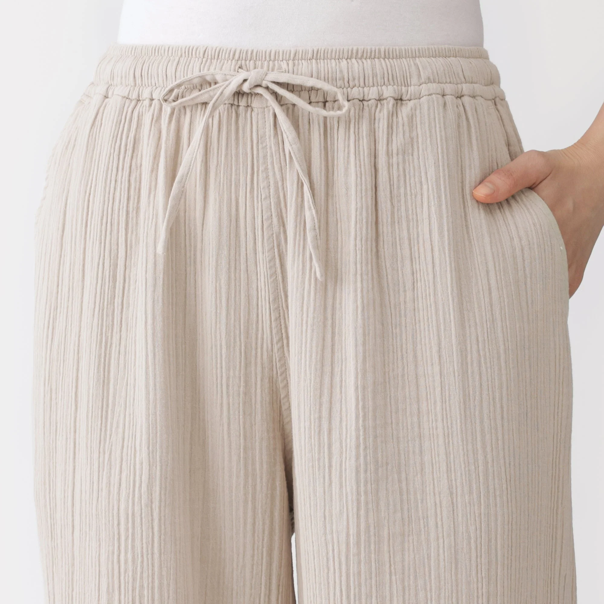 Crinkle Gauze Long Pants - Image 15