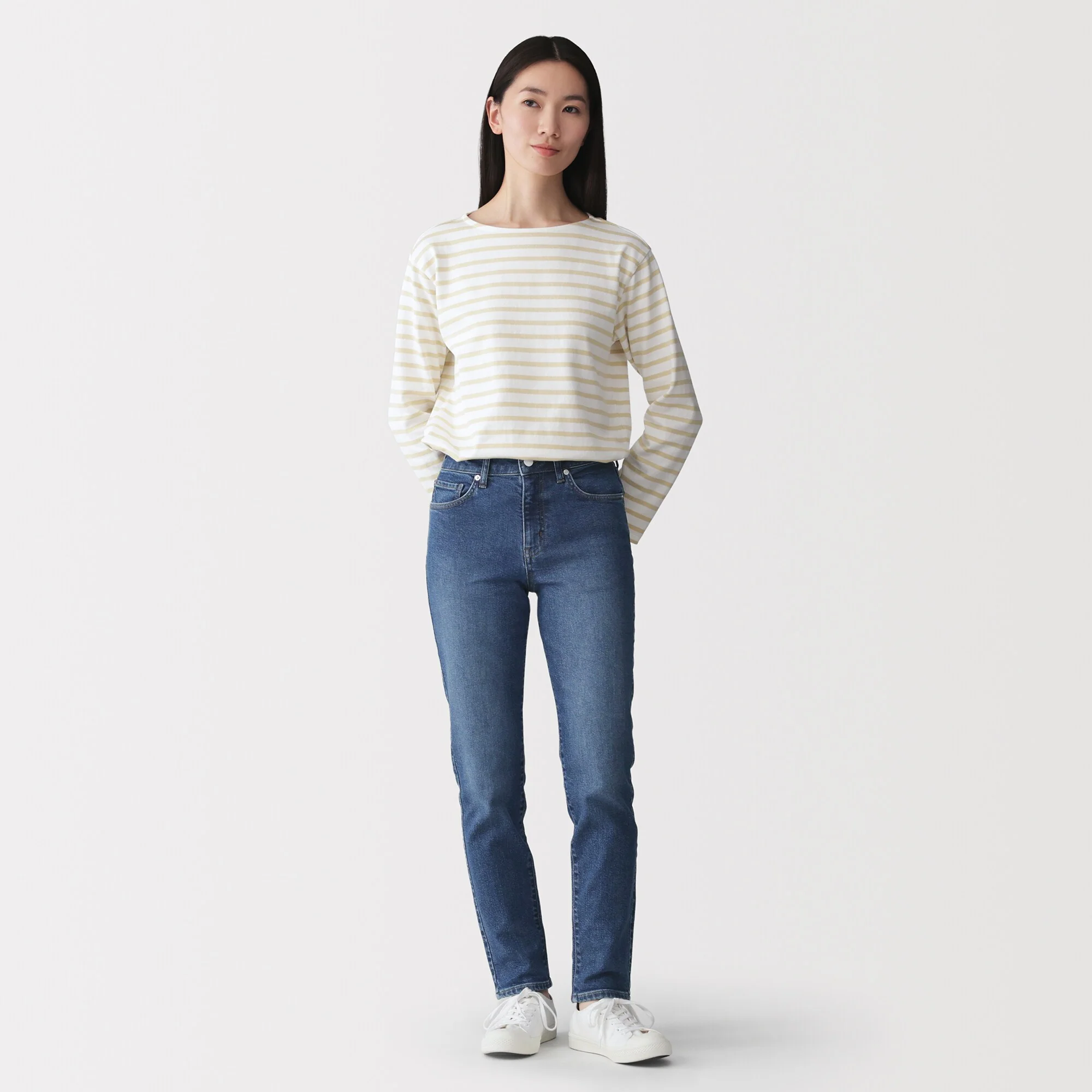 Denim Slim Straight Pants