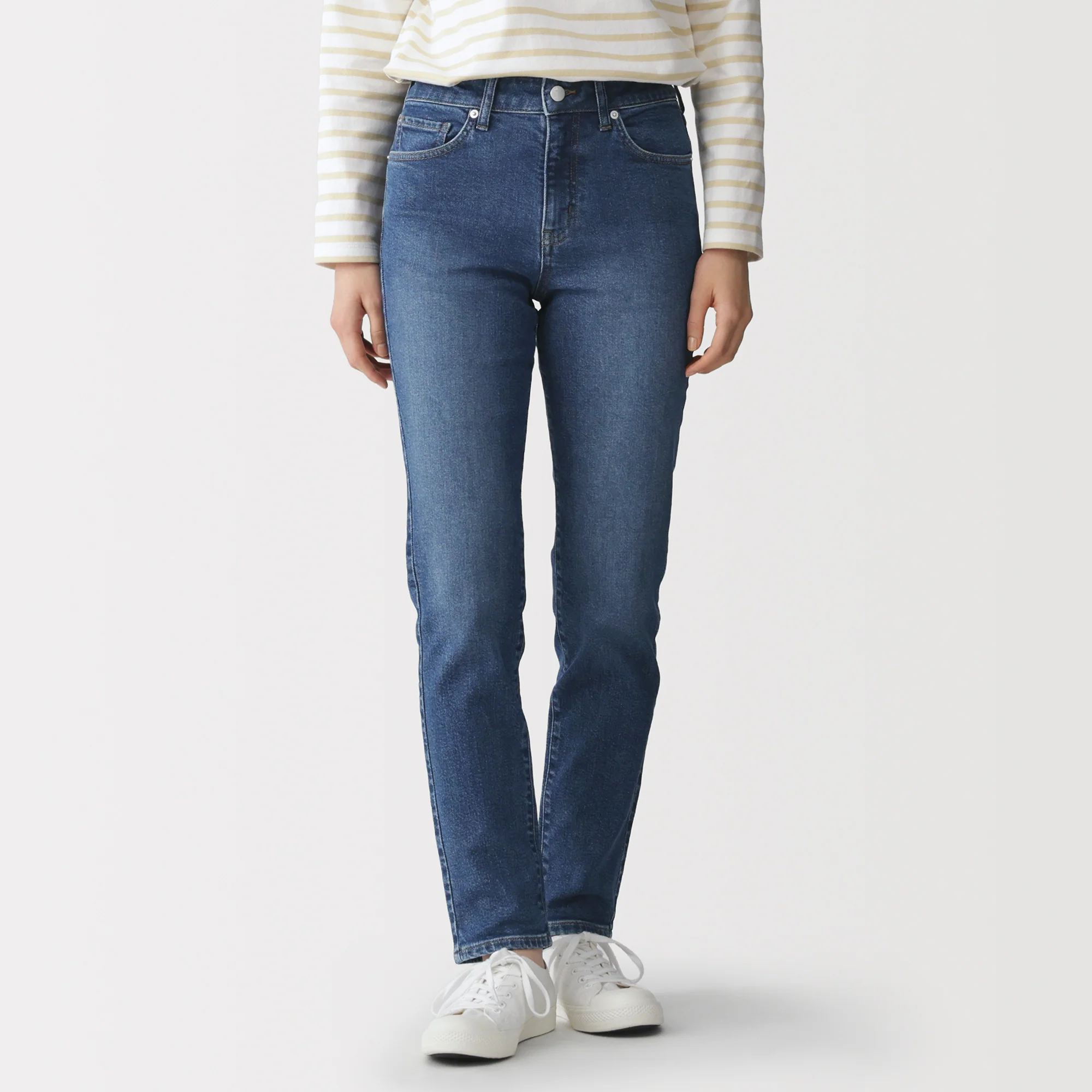 Denim Slim Straight Pants - Image 3