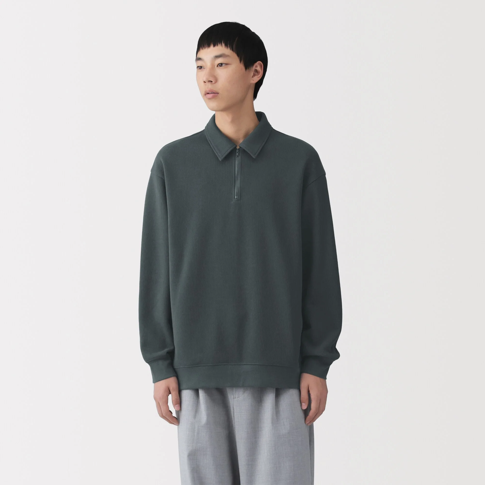 Double Knit Collared Pullover