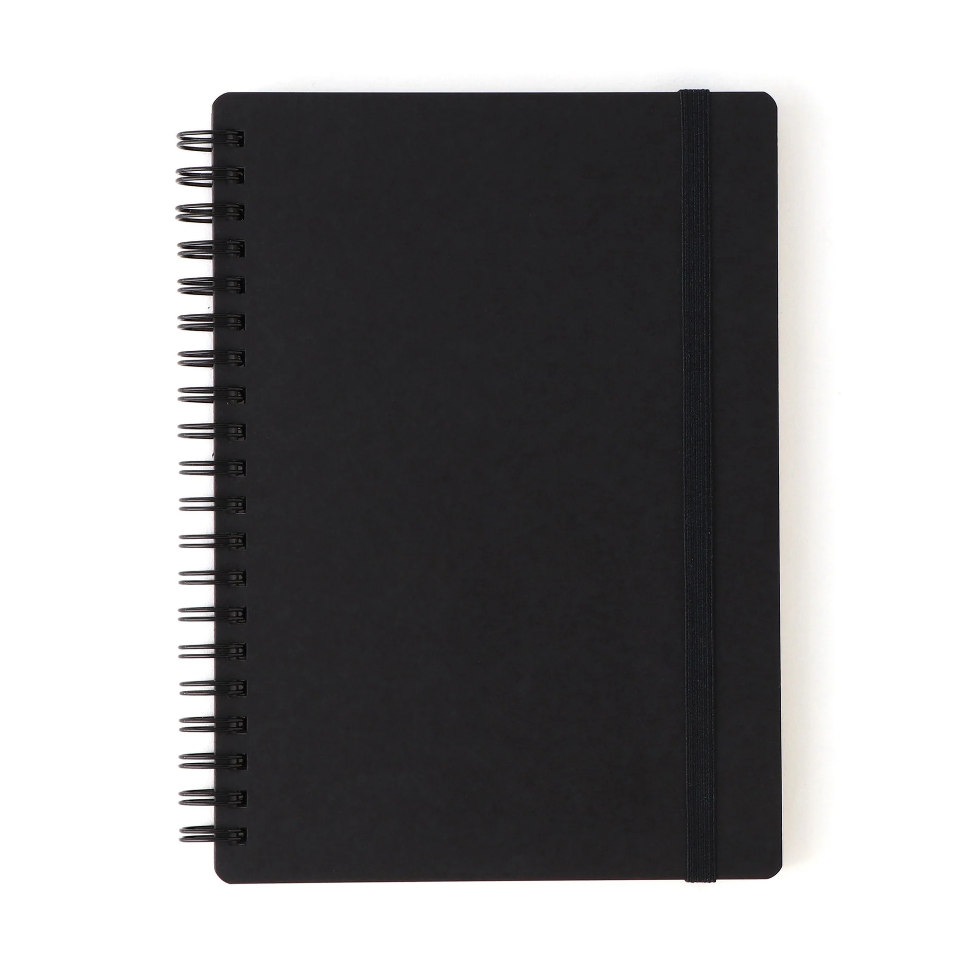 B6 Double Ring Lined Notebook with Strap