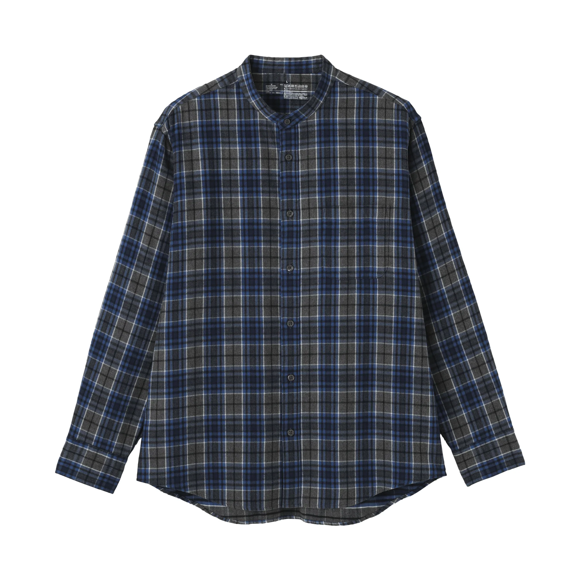Flannel Stand Collar Shirt - Image 38