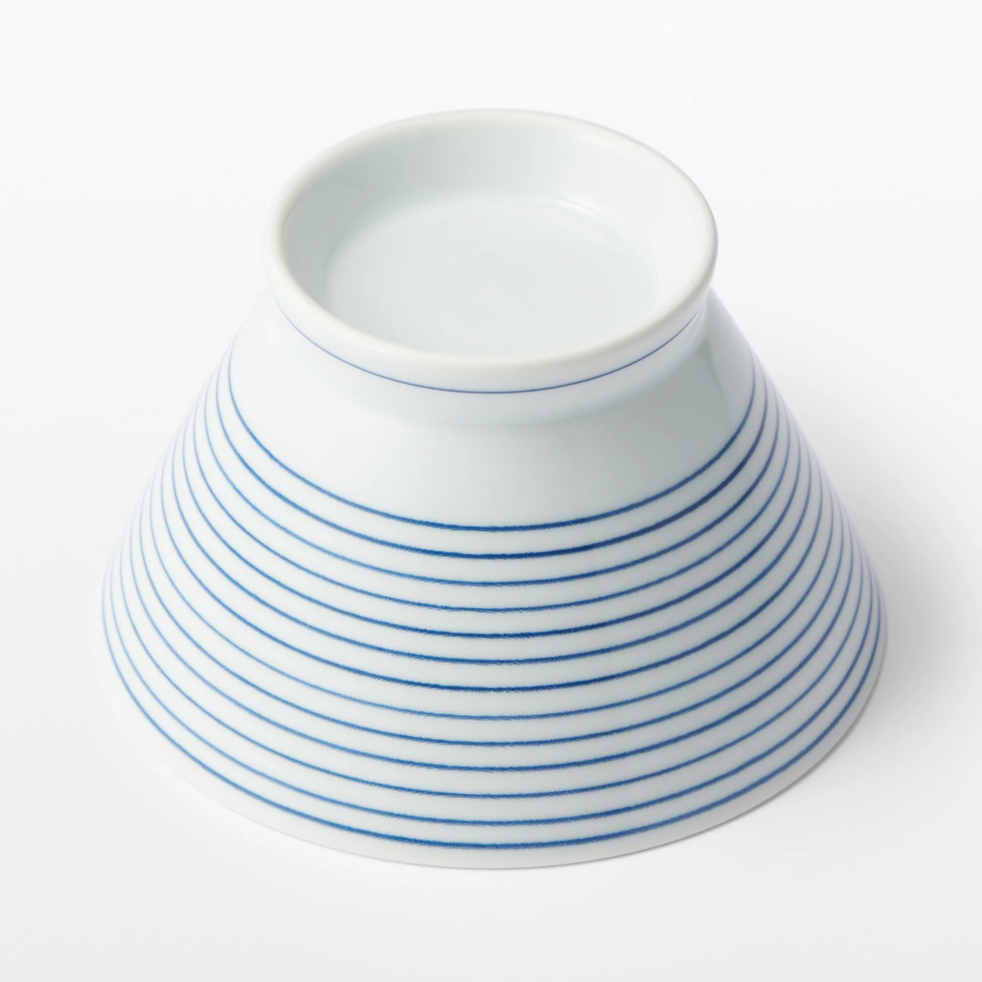 Hasami Ware Rice Bowl - Horizontal Stripes Pattern - Image 13