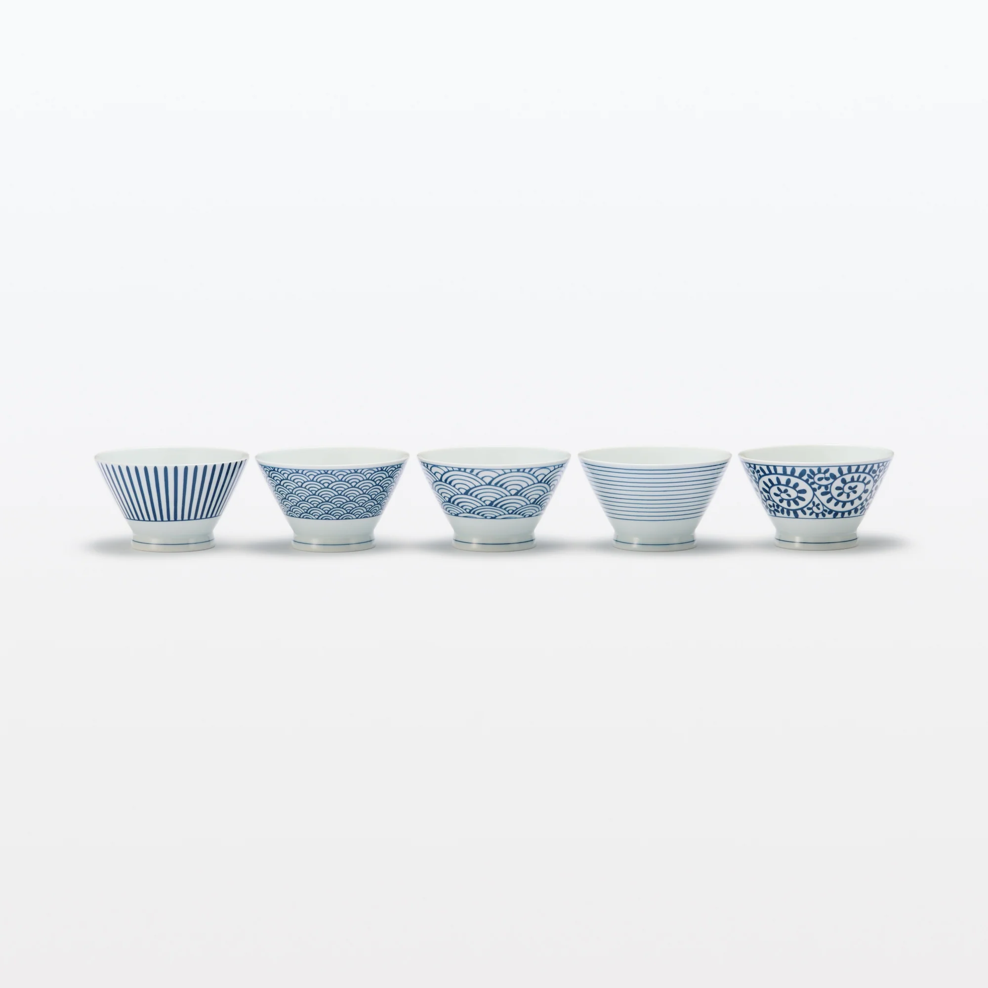 Hasami Ware Rice Bowl - Horizontal Stripes Pattern - Image 17