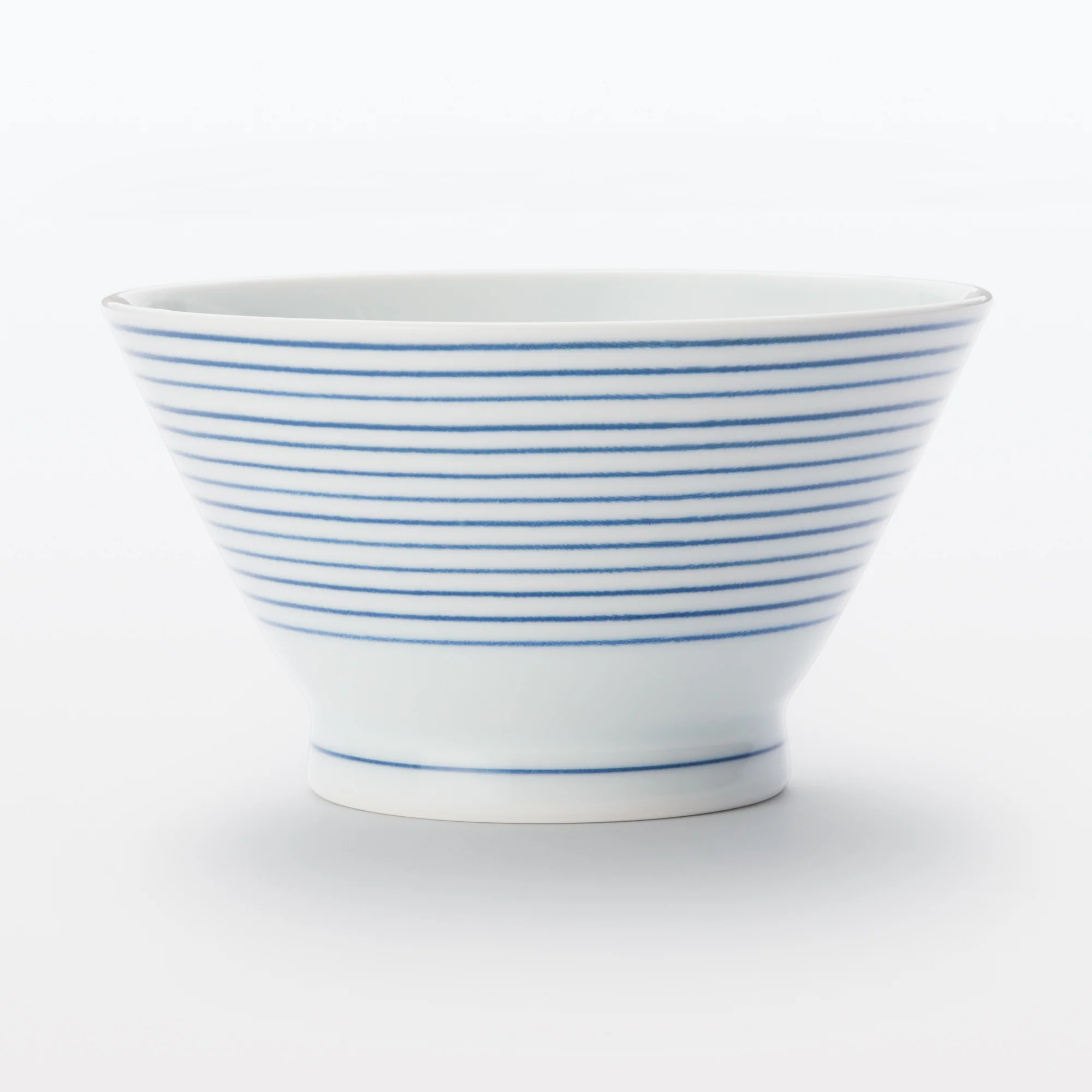 Hasami Ware Rice Bowl - Horizontal Stripes Pattern - Image 3