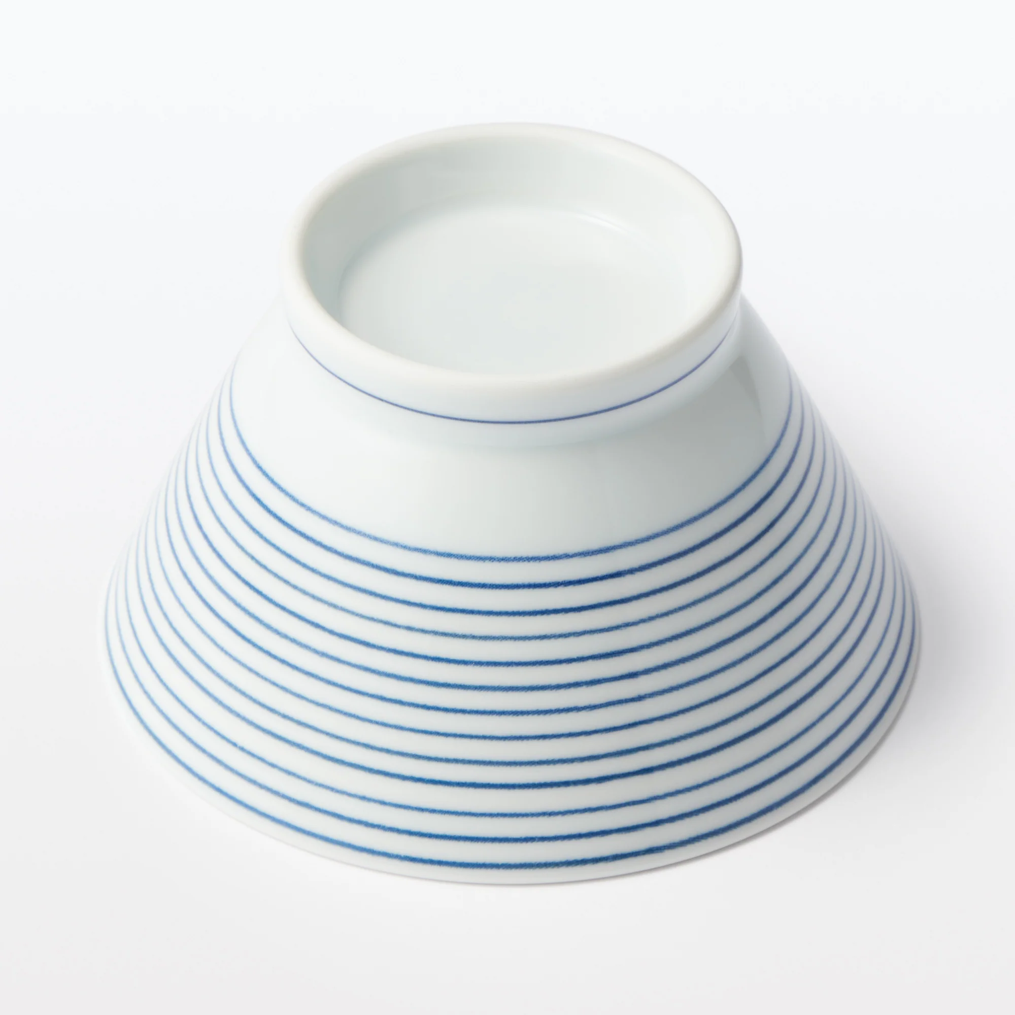 Hasami Ware Rice Bowl - Horizontal Stripes Pattern - Image 5