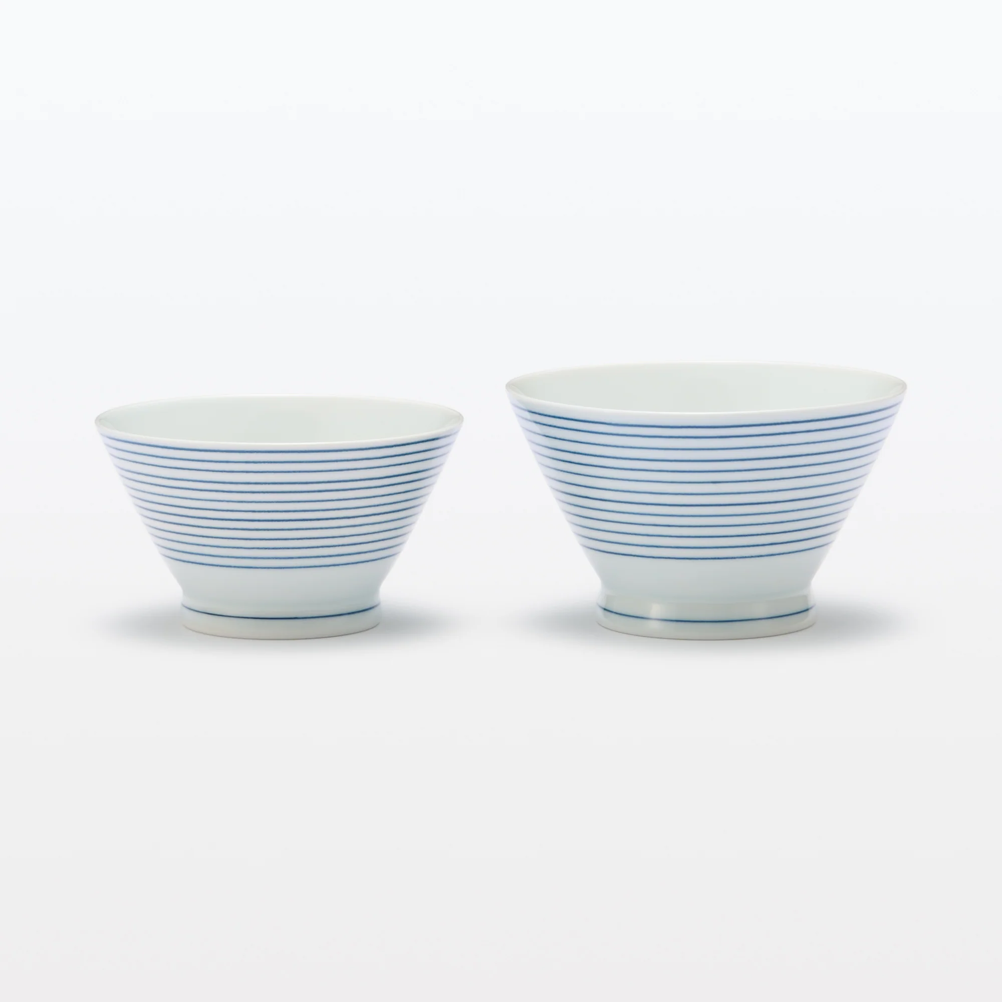 Hasami Ware Rice Bowl - Horizontal Stripes Pattern - Image 7