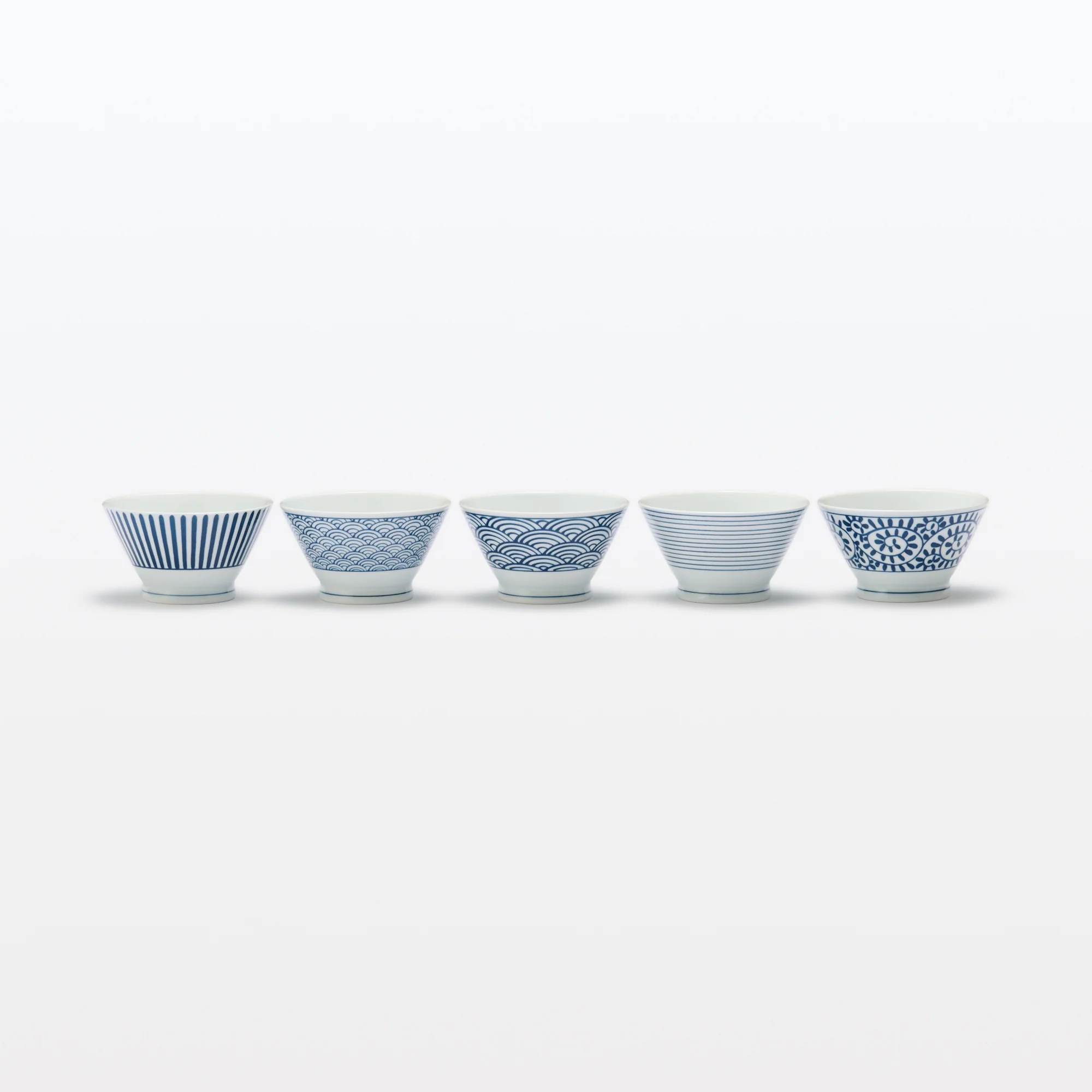 Hasami Ware Rice Bowl - Horizontal Stripes Pattern - Image 8