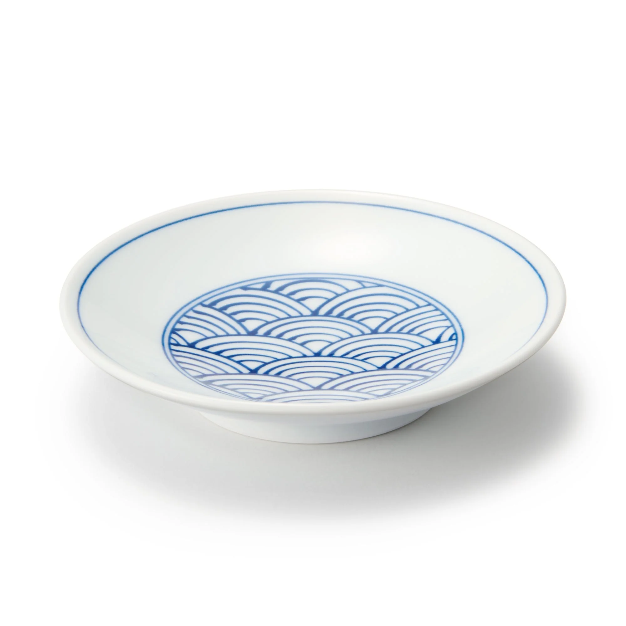 Hasami Ware Small Plate - Wave Pattern