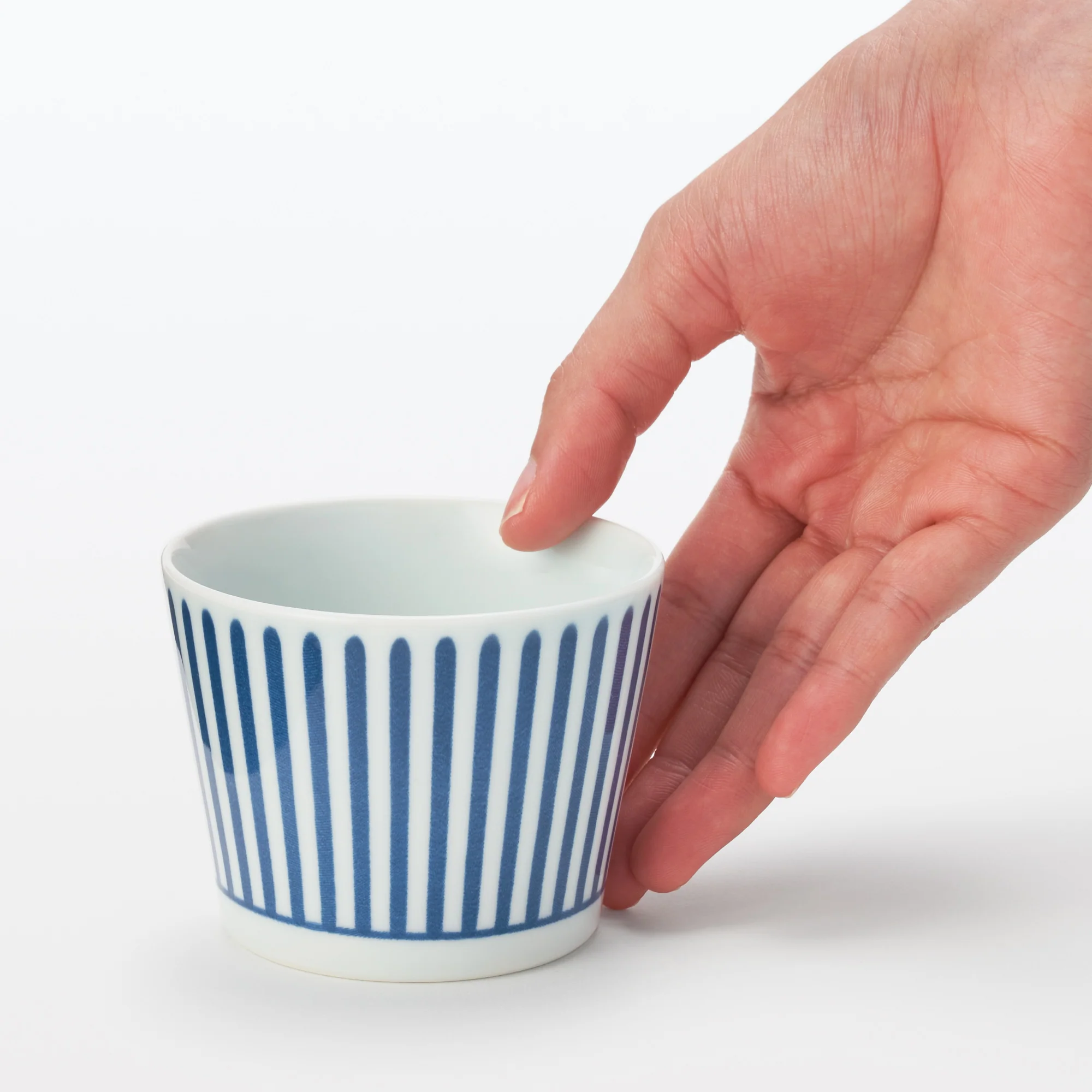 Hasami Ware Soup Cup - Stripes Pattern - Image 2
