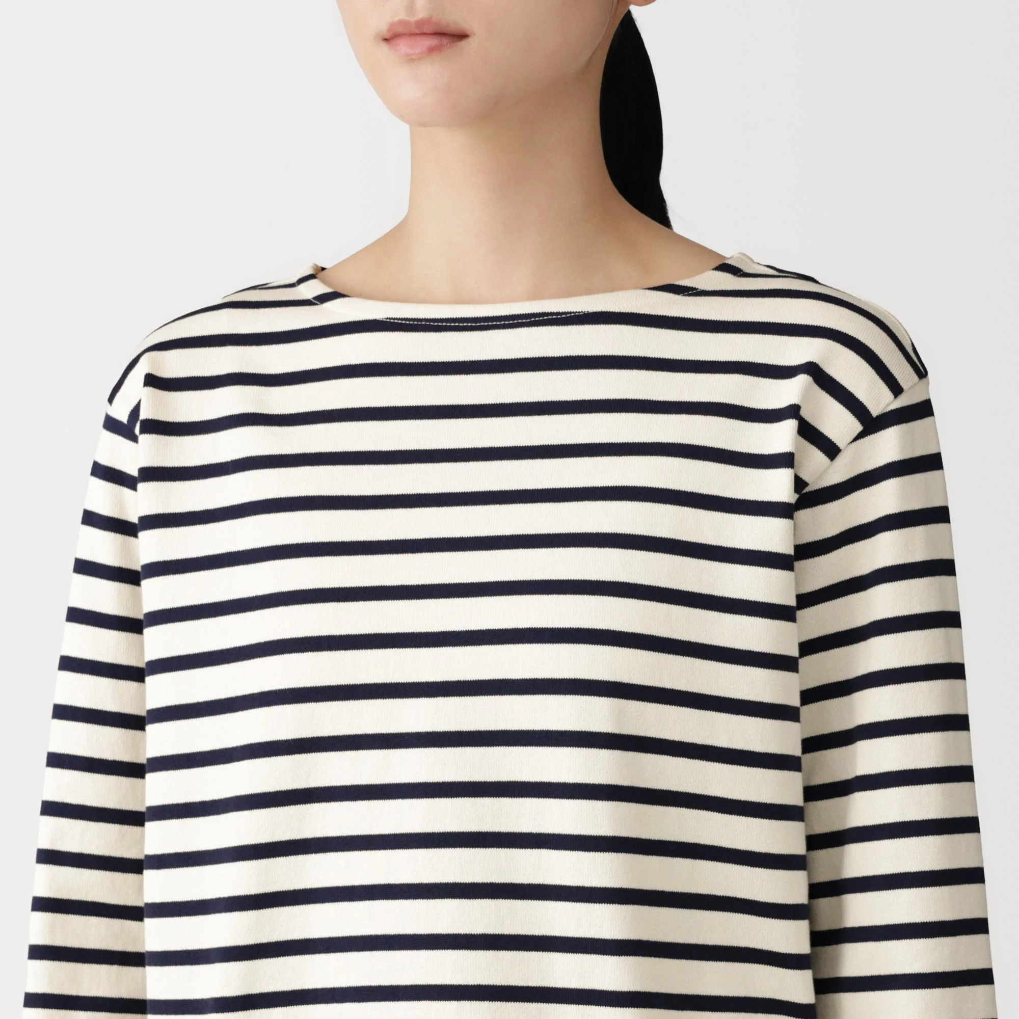 Heavyweight Cotton Boatneck T-Shirt - Image 7