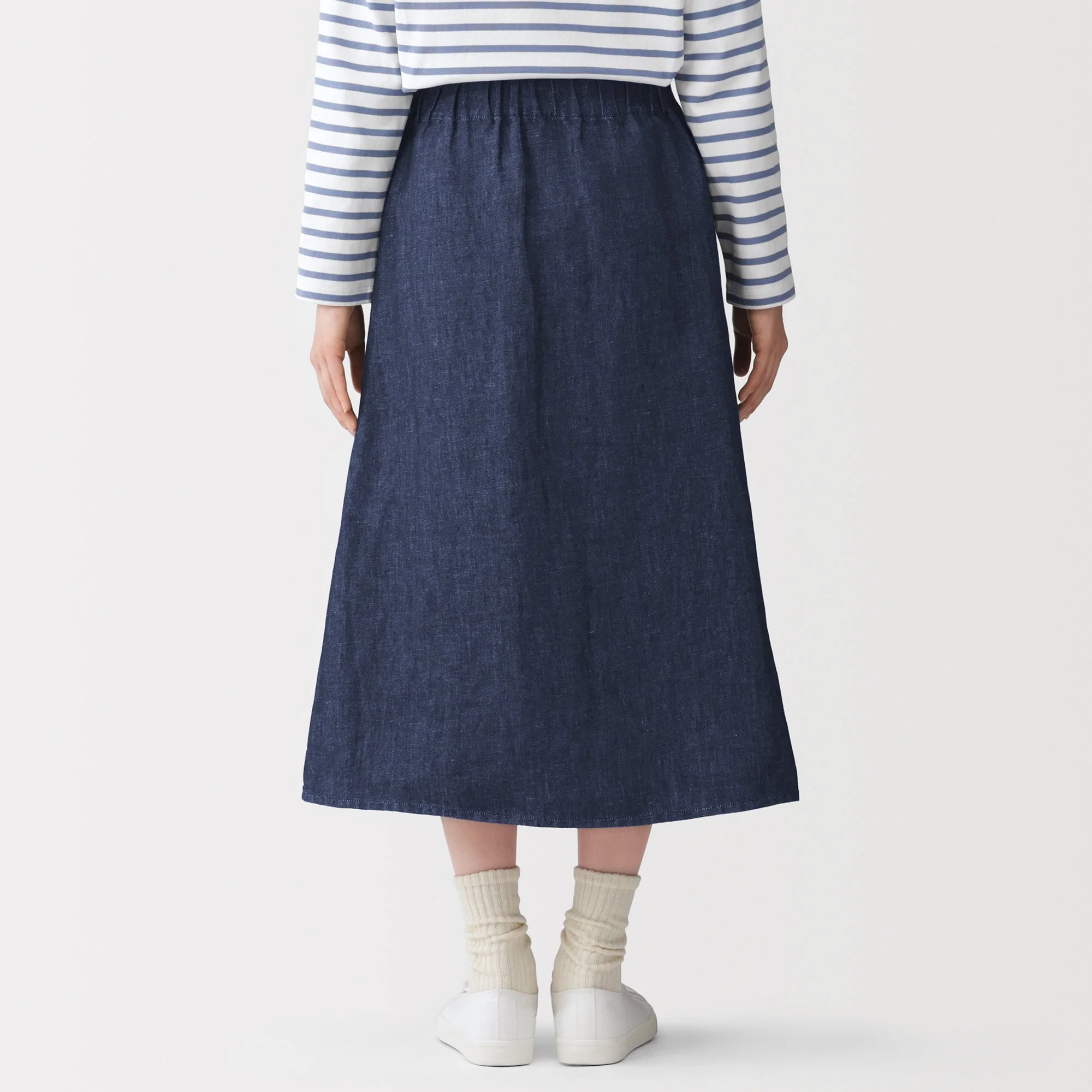 Hemp Blend Denim Wrap Skirt - Image 6