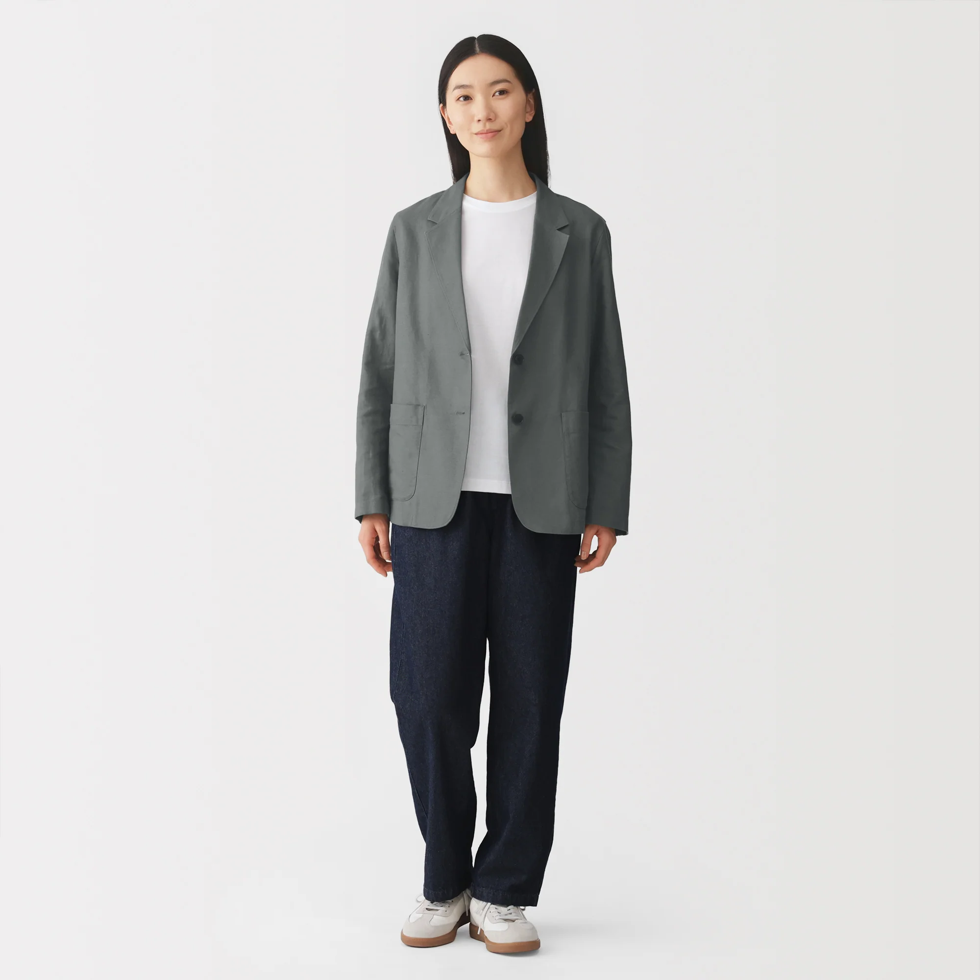 Hemp Blend Twill Tailored Jacket - Image 4