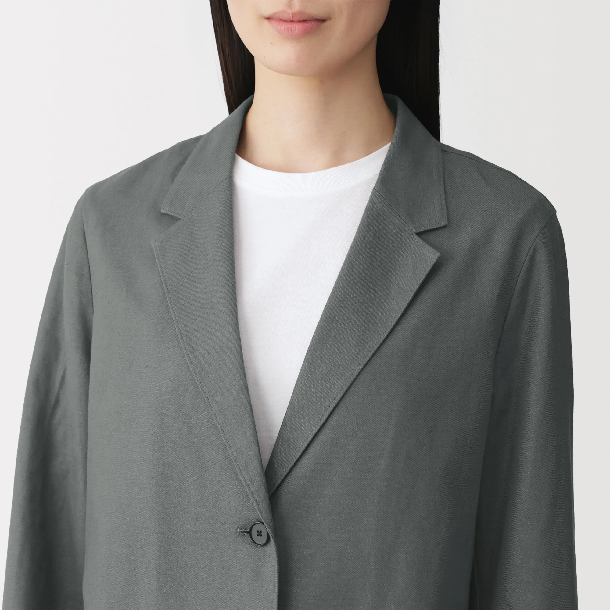 Hemp Blend Twill Tailored Jacket - Image 7