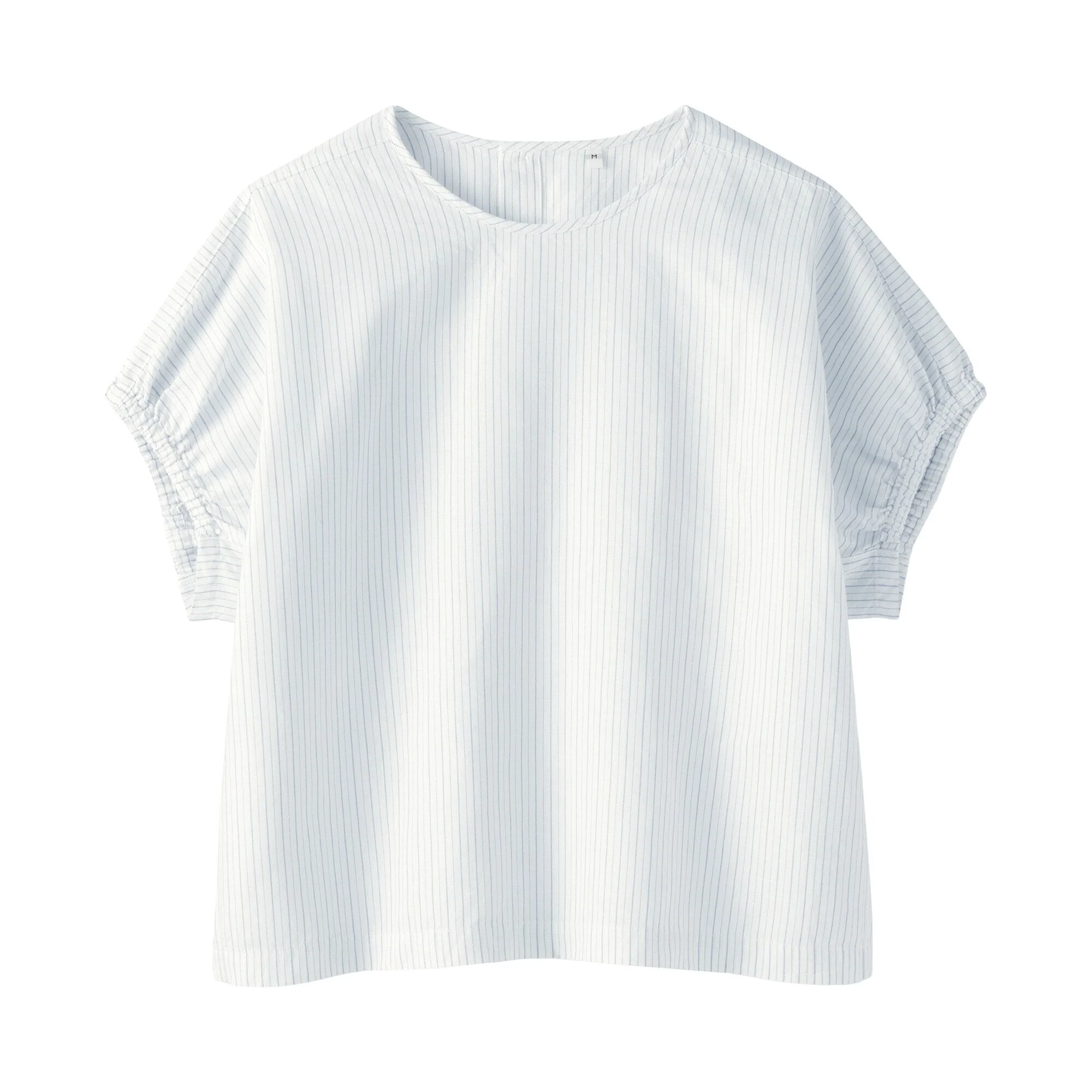 Hemp Cotton Gather Sleeve Blouse - Image 29