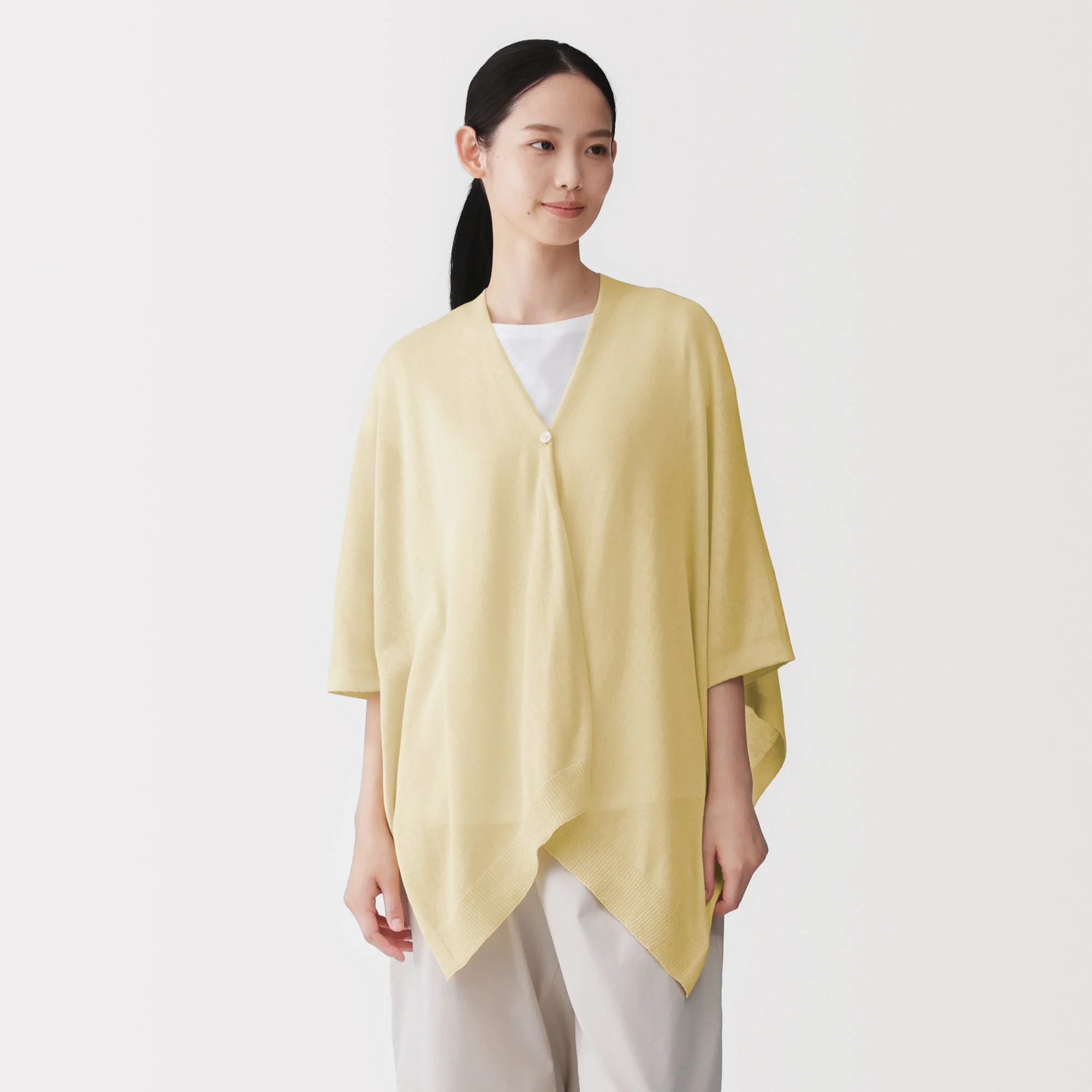 High-Twist Cotton Buttoned Bolero - Image 3
