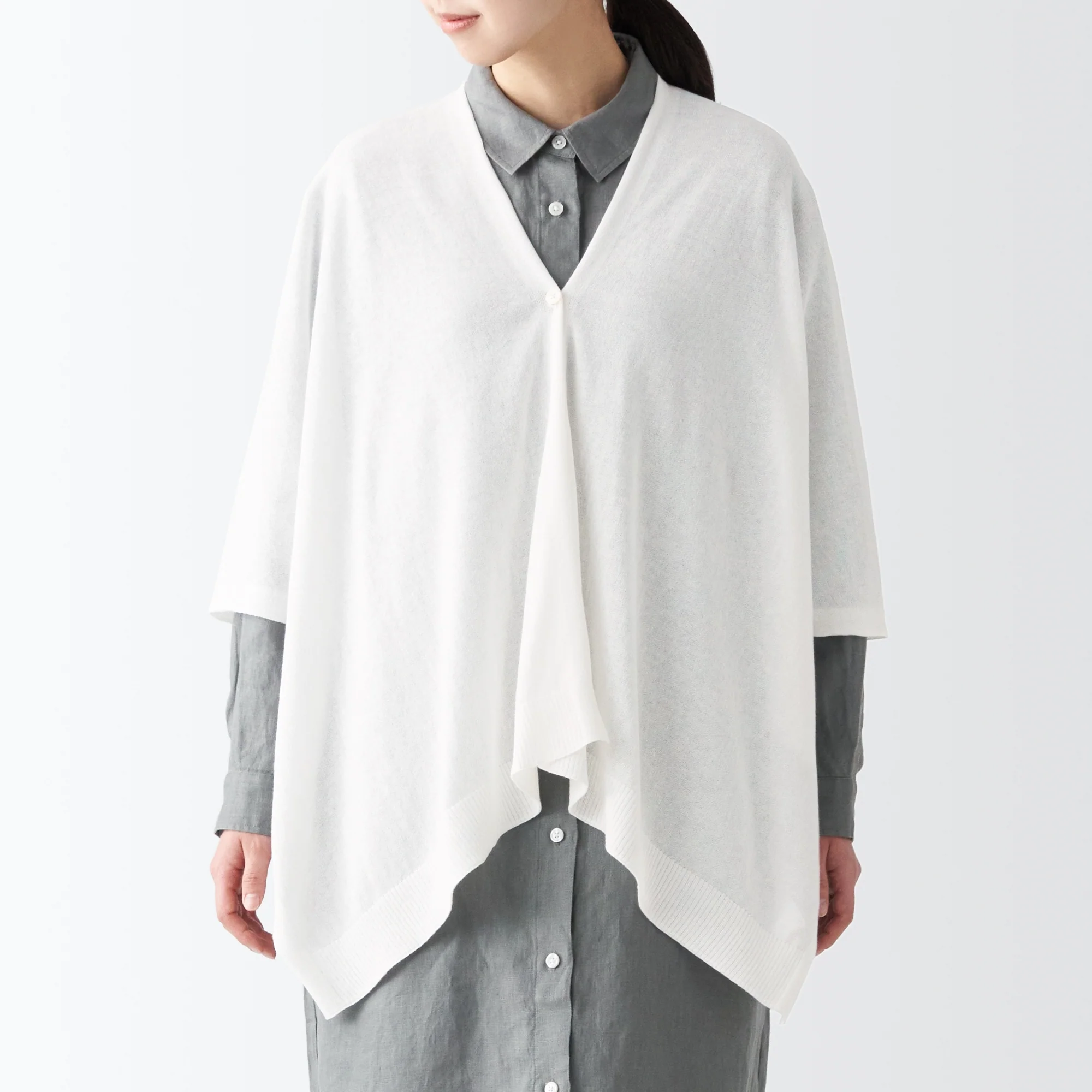High-Twist Cotton Buttoned Bolero - Image 19