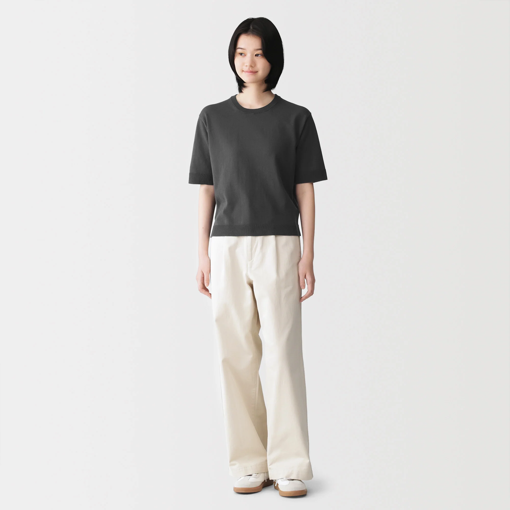 High-Twist Cotton Half Sleeve Sweater - Image 12
