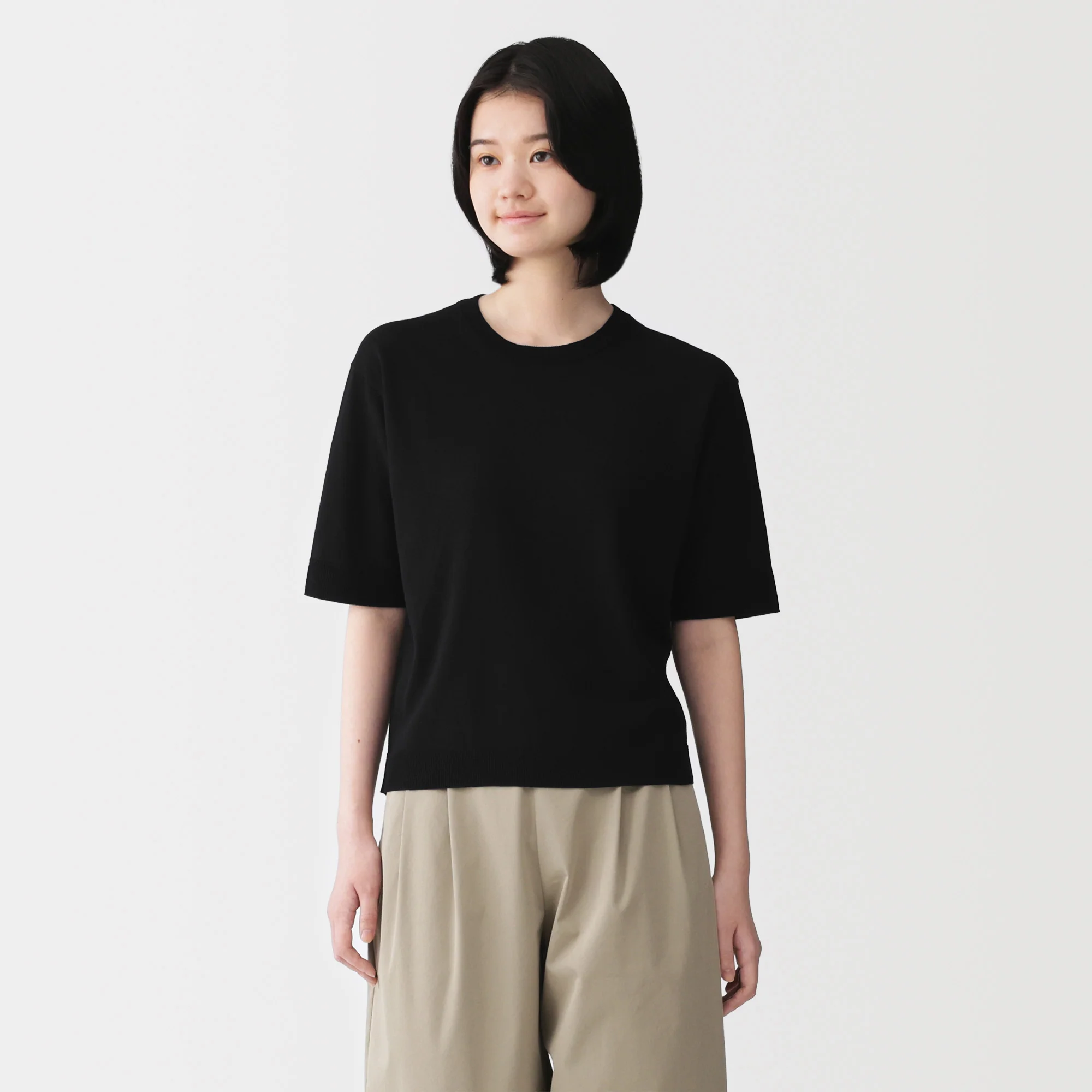 High-Twist Cotton Half Sleeve Sweater - Image 19
