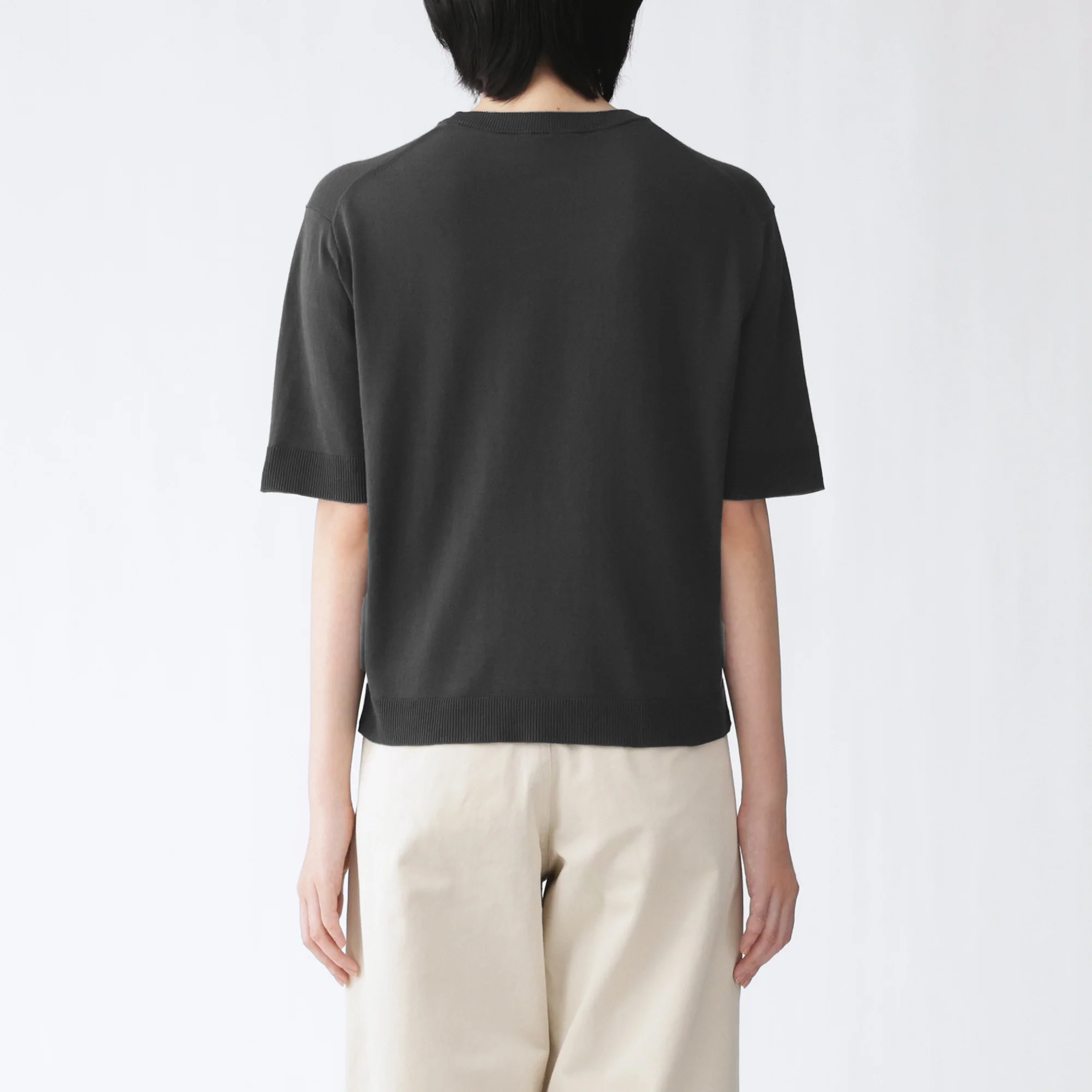 High-Twist Cotton Half Sleeve Sweater - Image 22
