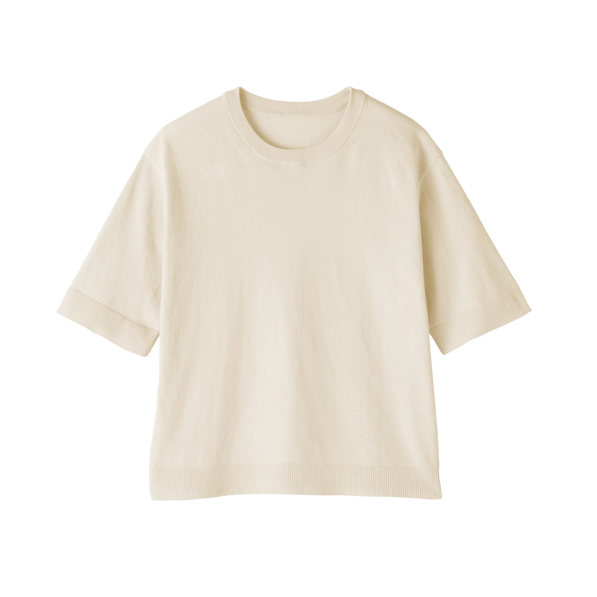 High-Twist Cotton Half Sleeve Sweater - Image 26