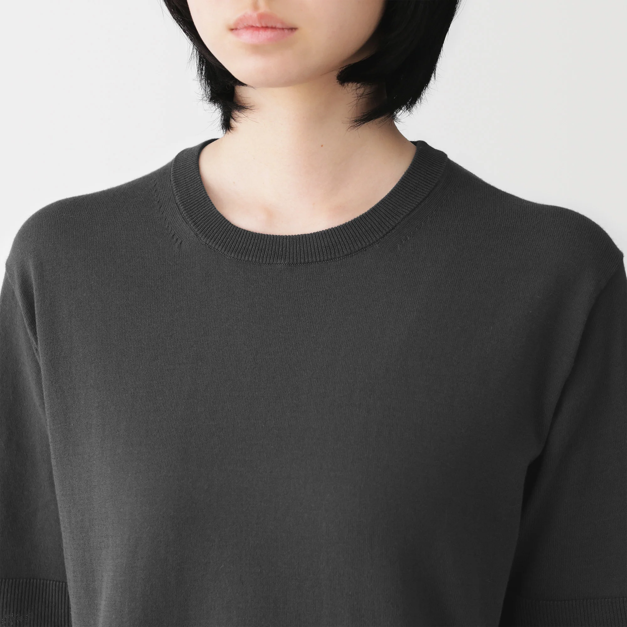 High-Twist Cotton Half Sleeve Sweater - Image 31