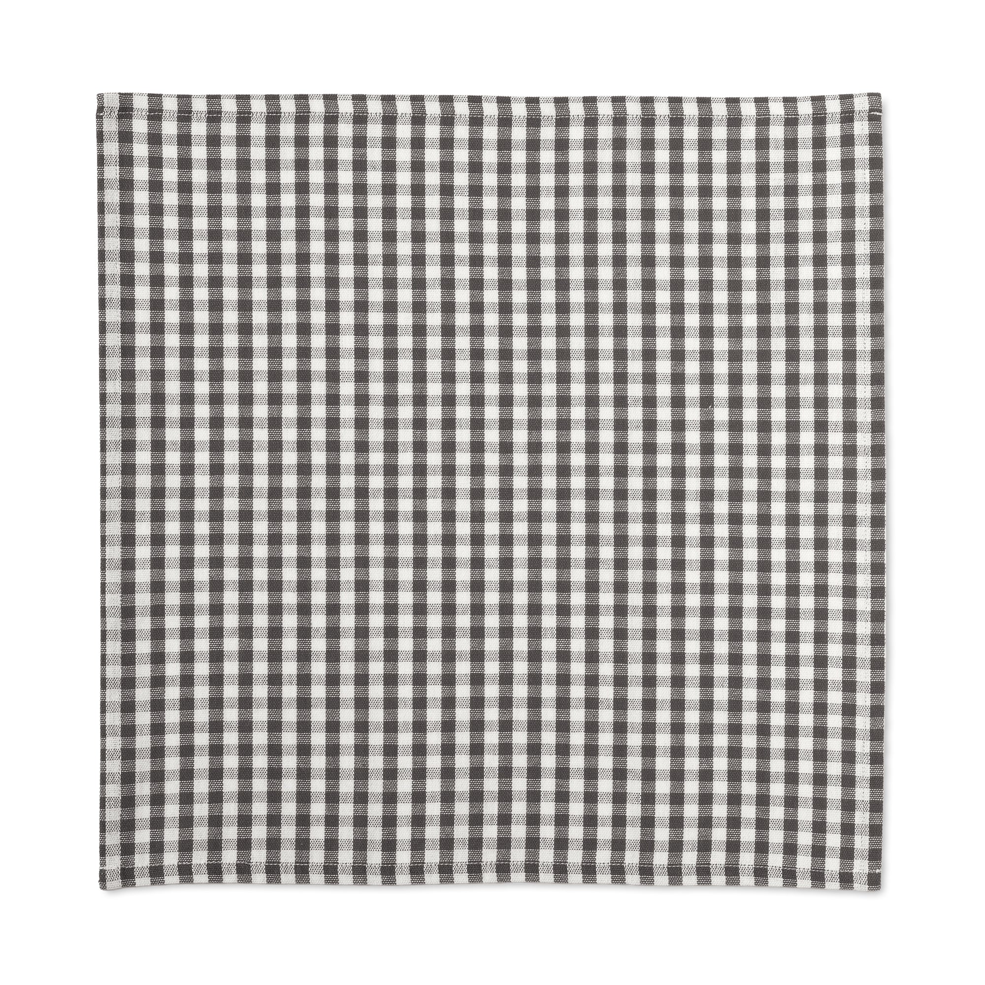 Indian Cotton Napkin - Off-white x Charcoal Gray - Image 5