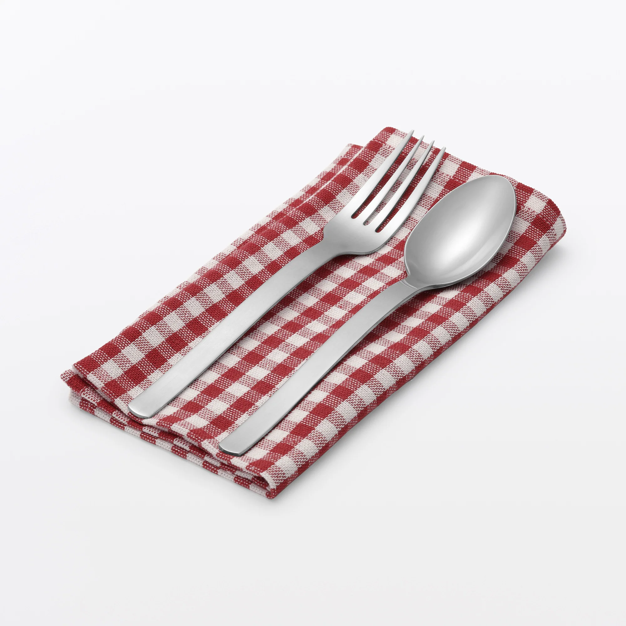 Indian Cotton Napkin - Off-white x Red - Image 2